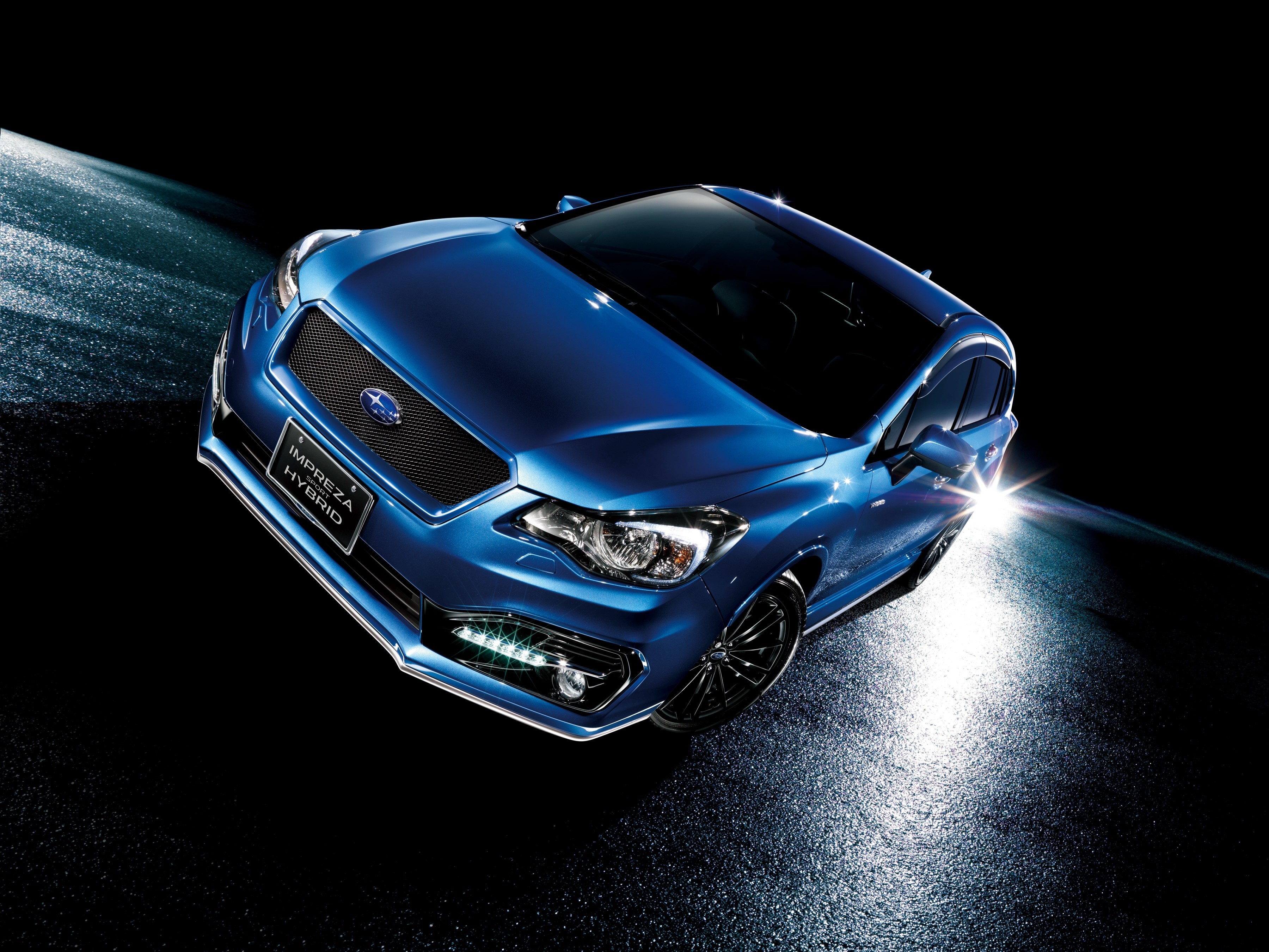 Blue Subaru Impreza Sport Hybrid HD Wallpaper