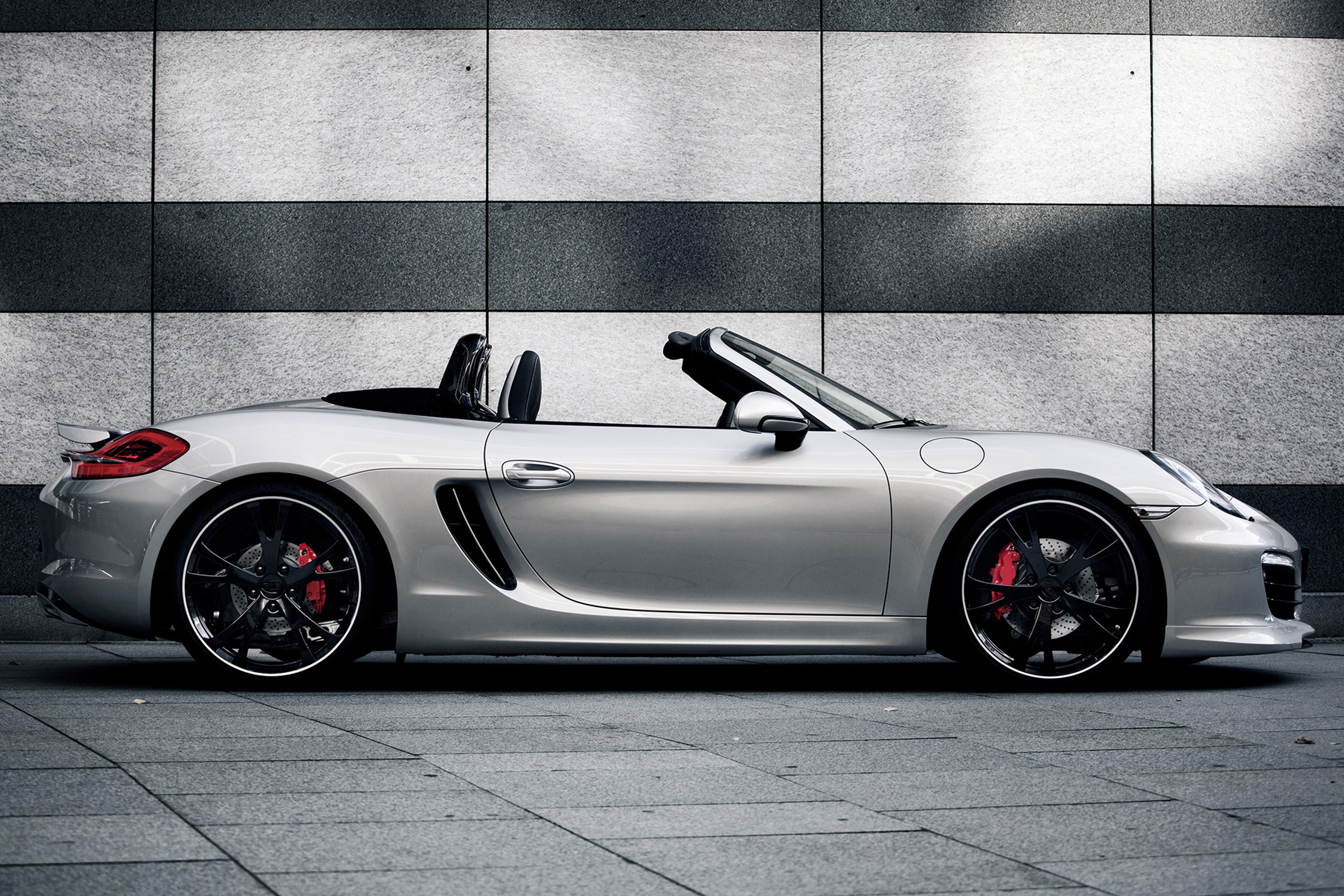 Silver 2012 TechArt Boxster Cabriolet HD Wallpaper