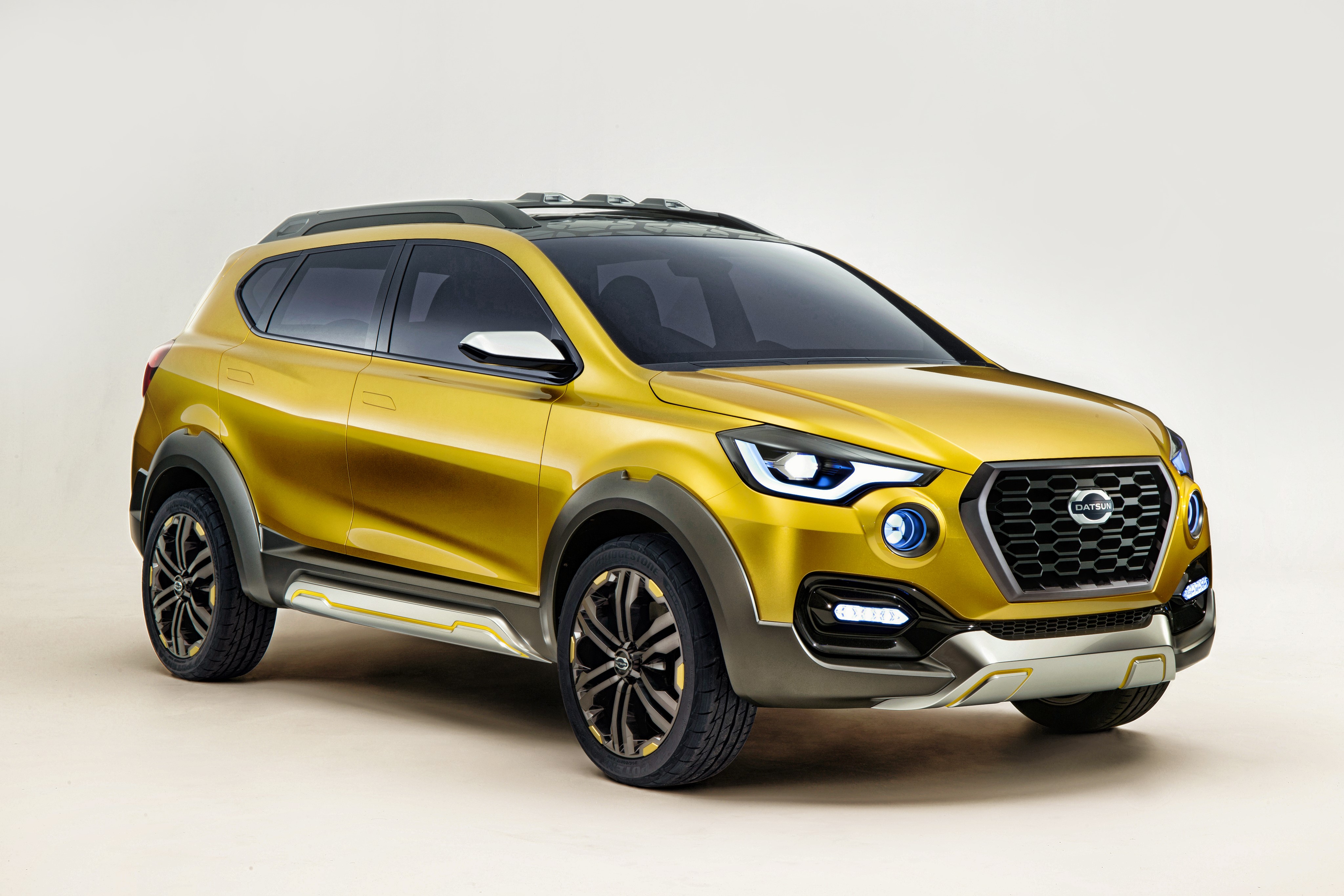 4K Datsun GO-Cross Concept Yellow HD Wallpaper