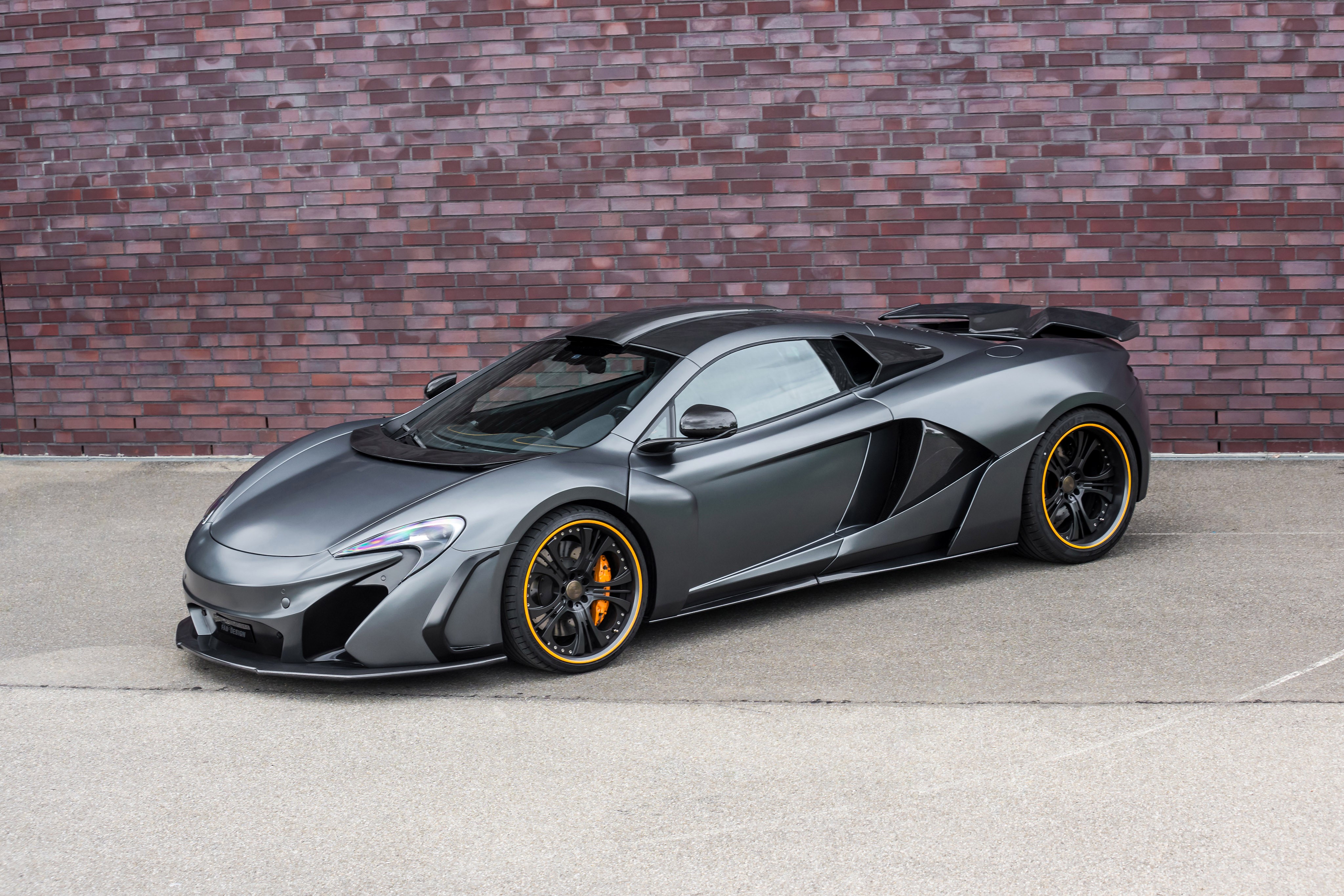4K 2015 FAB Design McLaren 650S Tuning Grey Luxury HD Wallpaper
