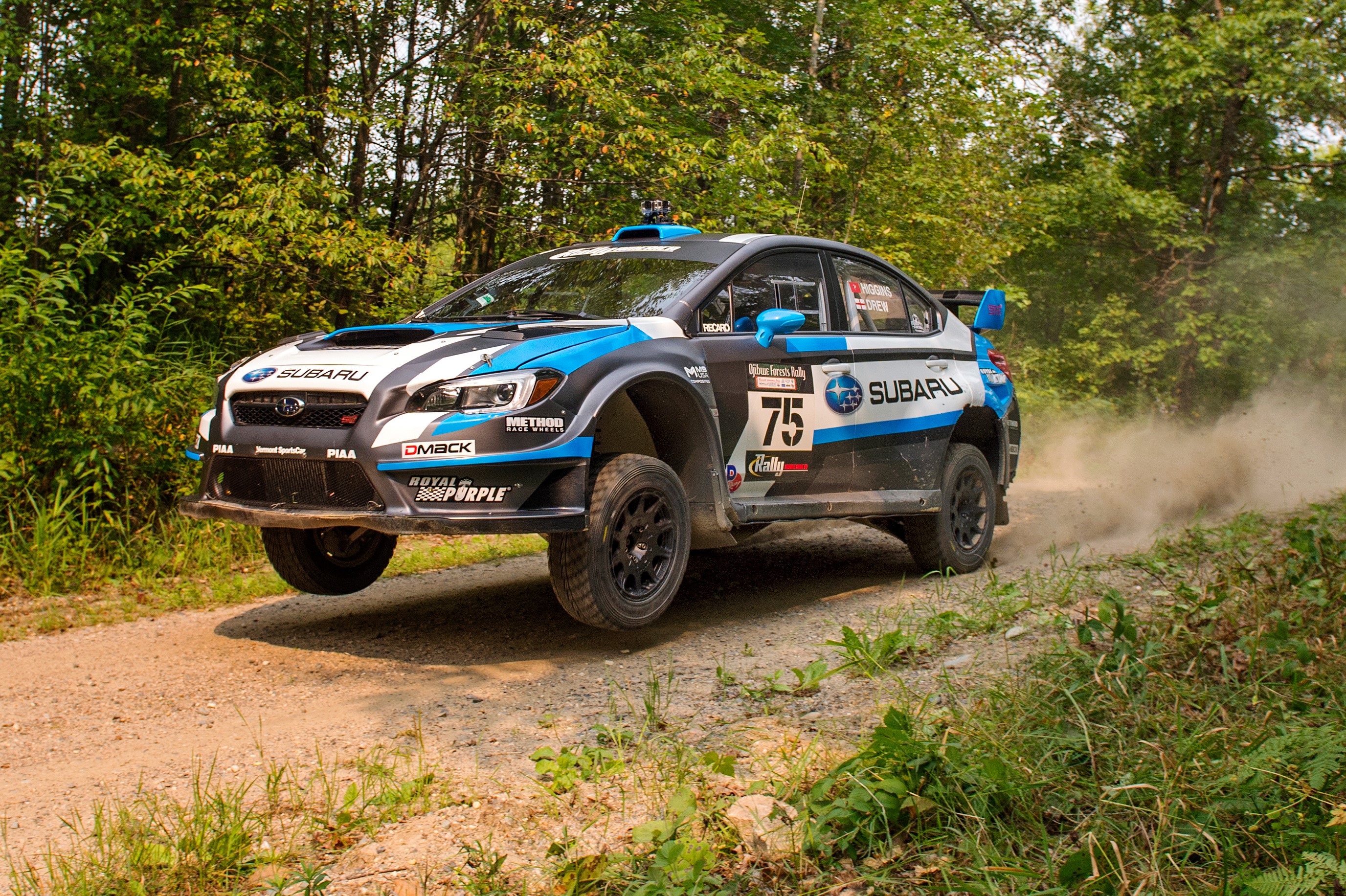 2015 Subaru WRX STI Rally Car in Action HD Wallpaper