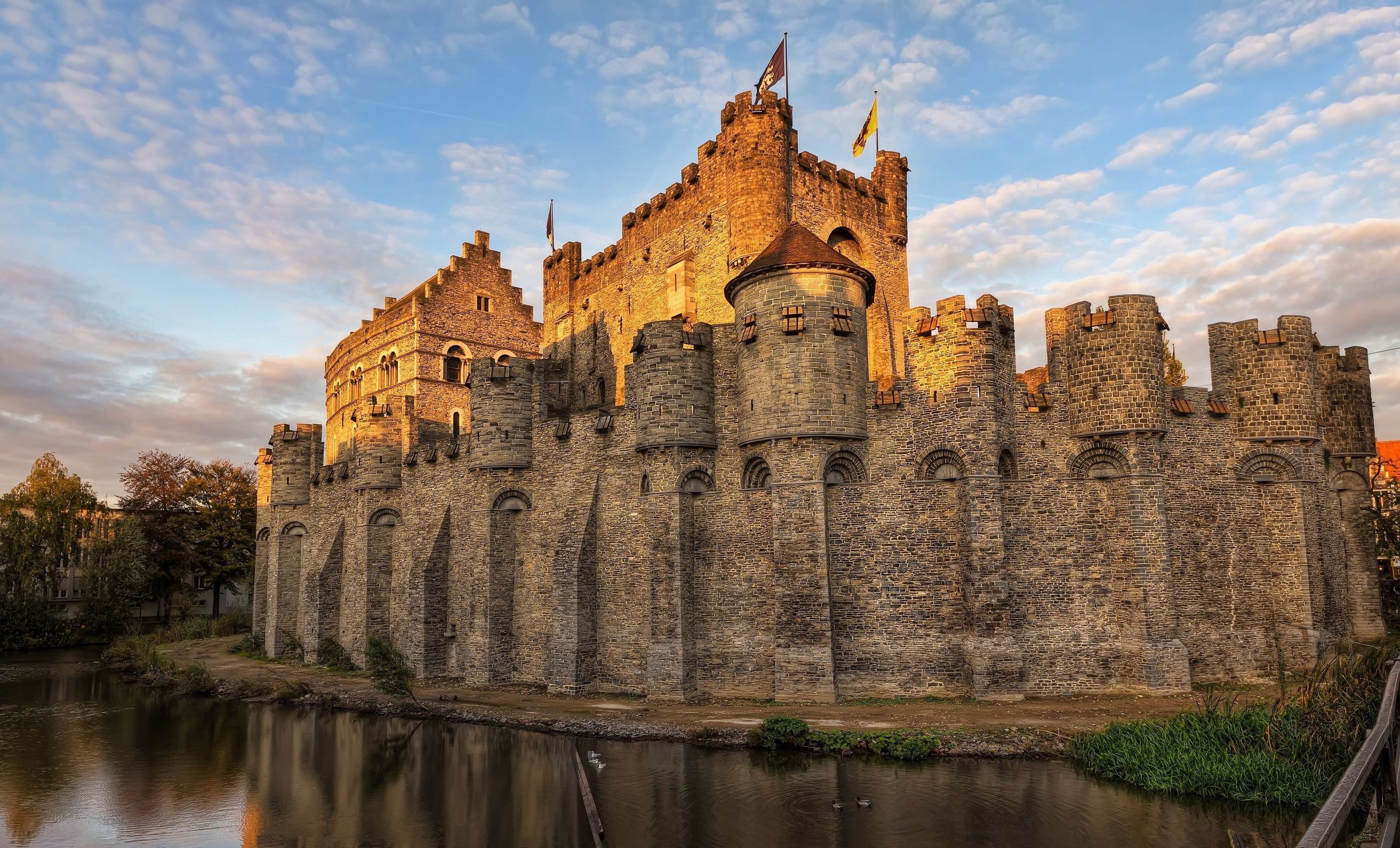 Gravensteen Castle in Ghent, Belgium HD Wallpaper