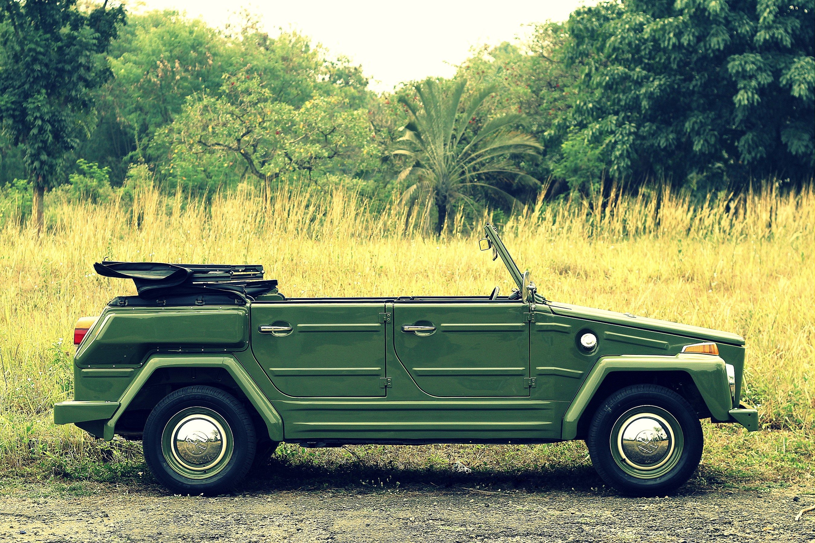 Green Volkswagen Camat (Type 182) Convertible HD Wallpaper