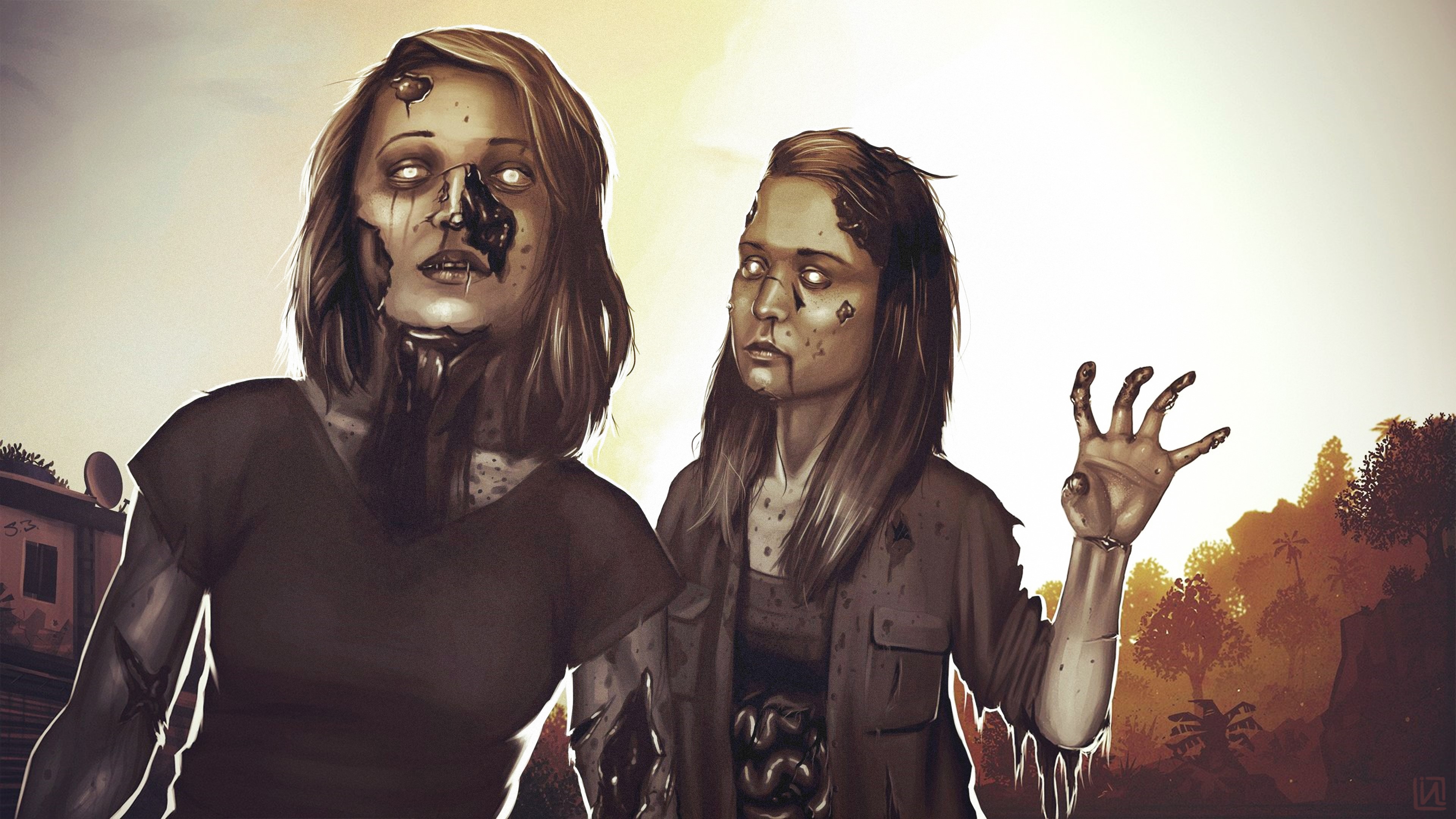 Two zombies from Dying Light HD Wallpaper