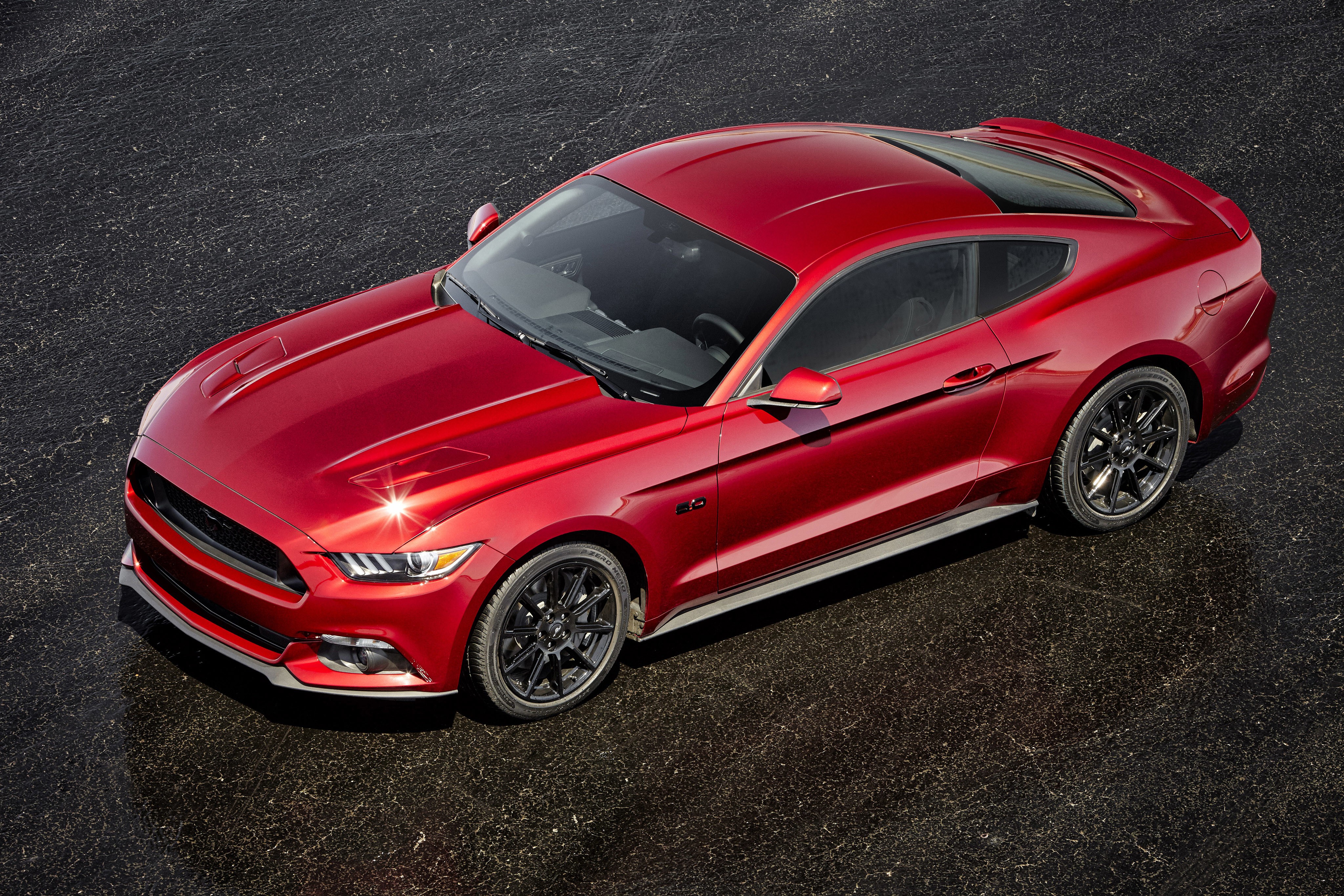 4K Red 2015 Ford Mustang GT HD Wallpaper