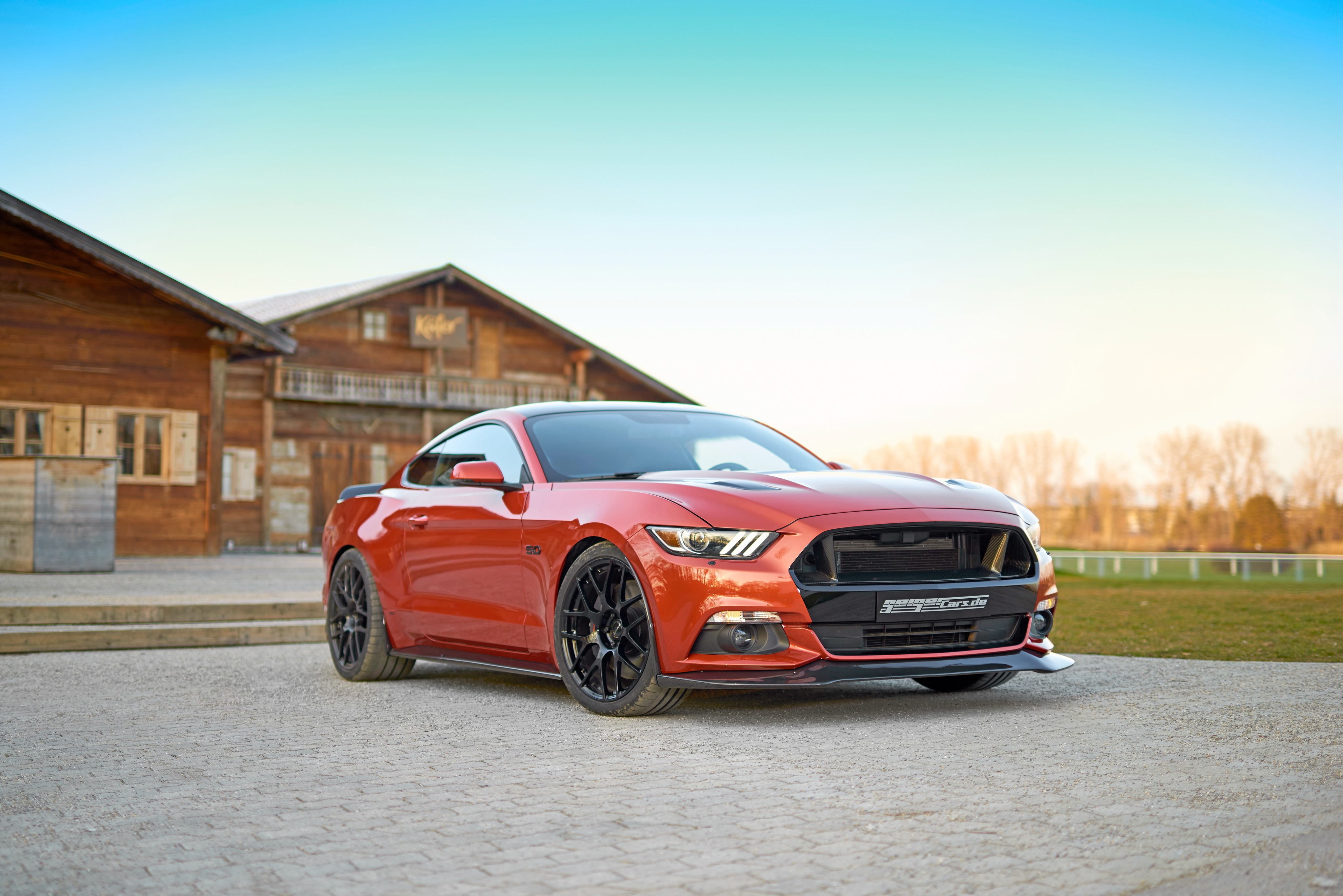 4K Geiger Mustang Ford Orange HD Wallpaper