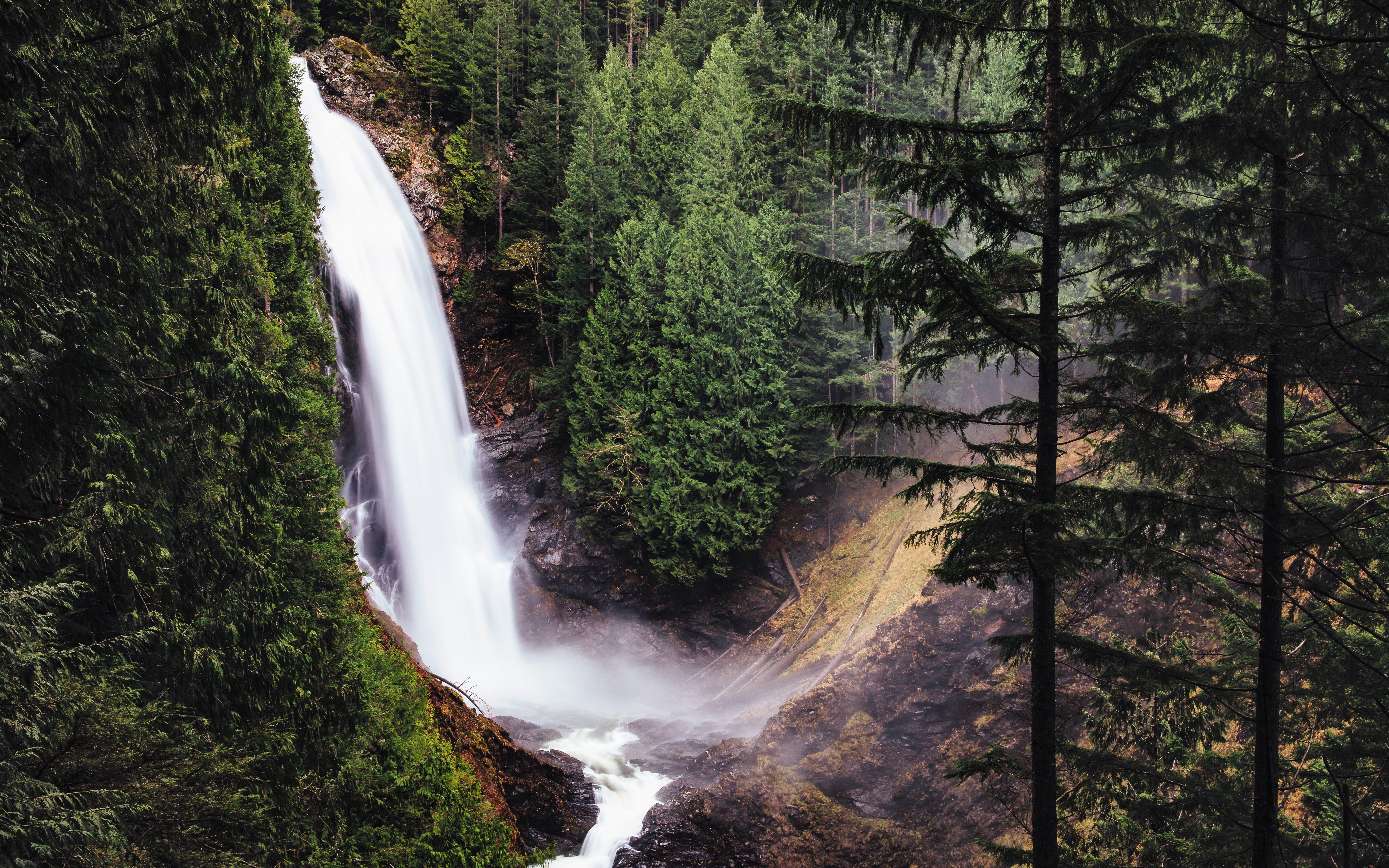Wallace Falls State Park, Washington, USA HD Wallpaper