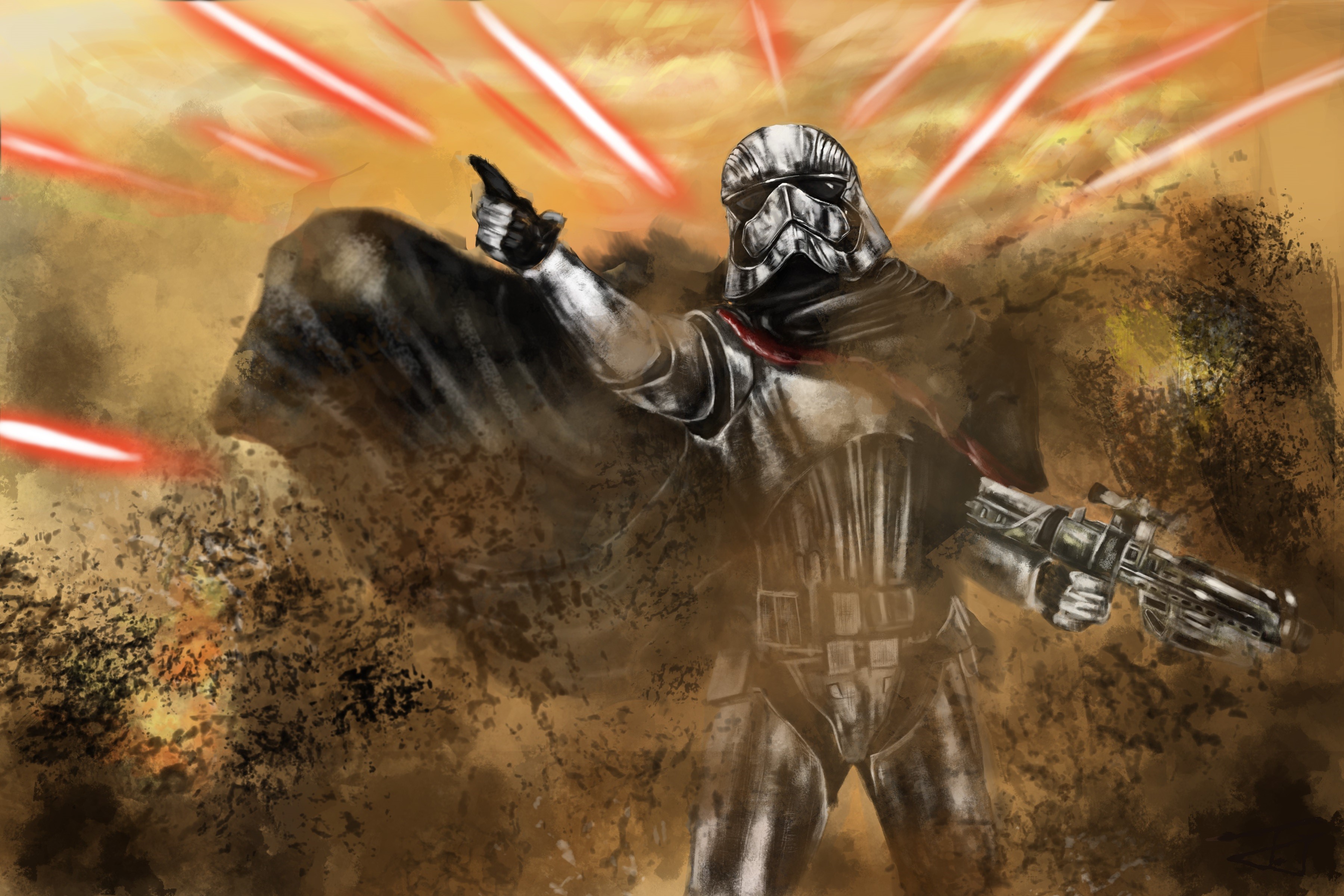 Stormtrooper from Star Wars in battle HD Wallpaper