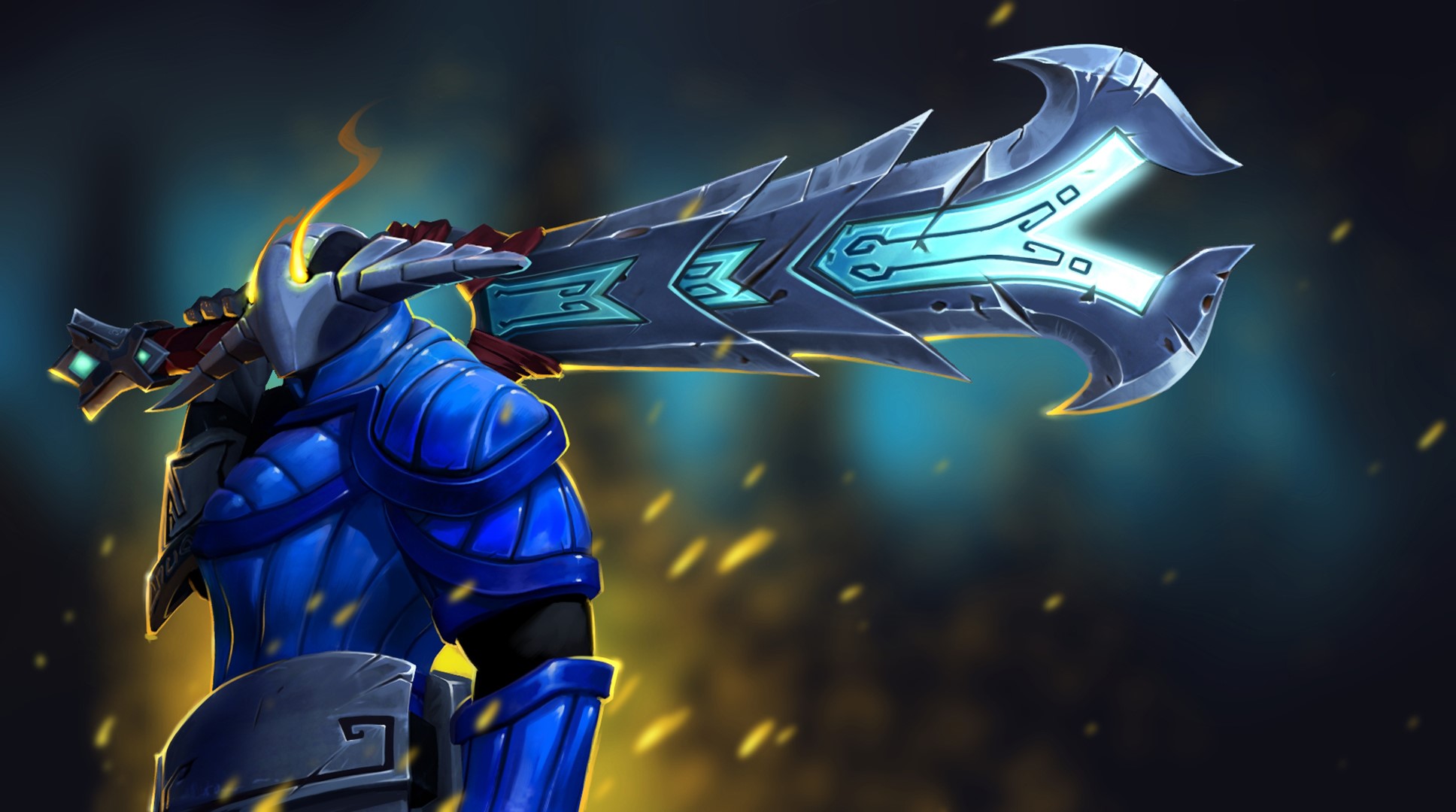 Sven from DOTA 2 with a large sword HD Wallpaper