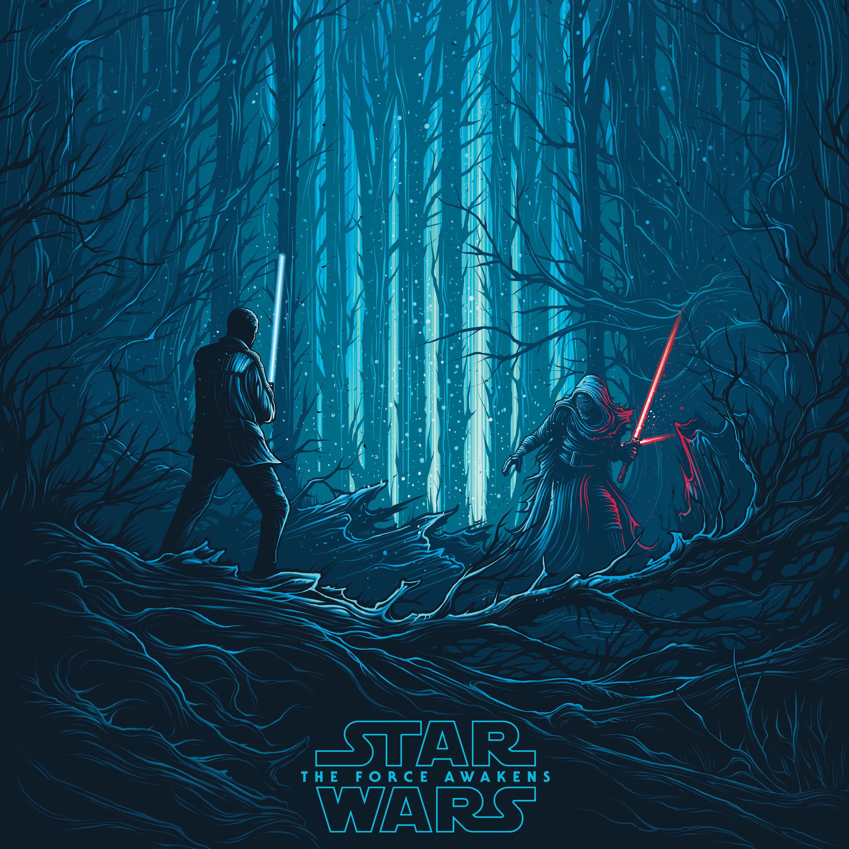 Kylo Ren and Finn from Star Wars: The Force Awakens HD Wallpaper