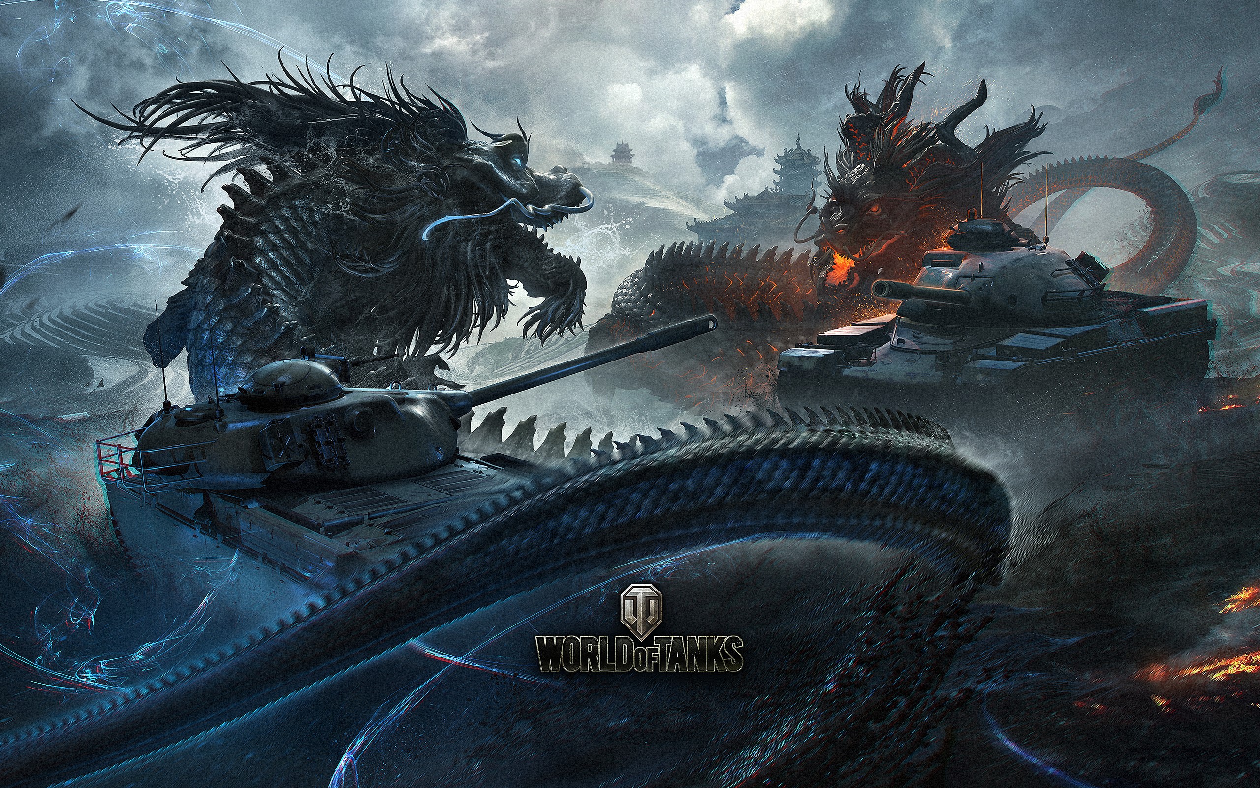 World of Tanks Asian Dragons and Tanks Battle HD Wallpaper