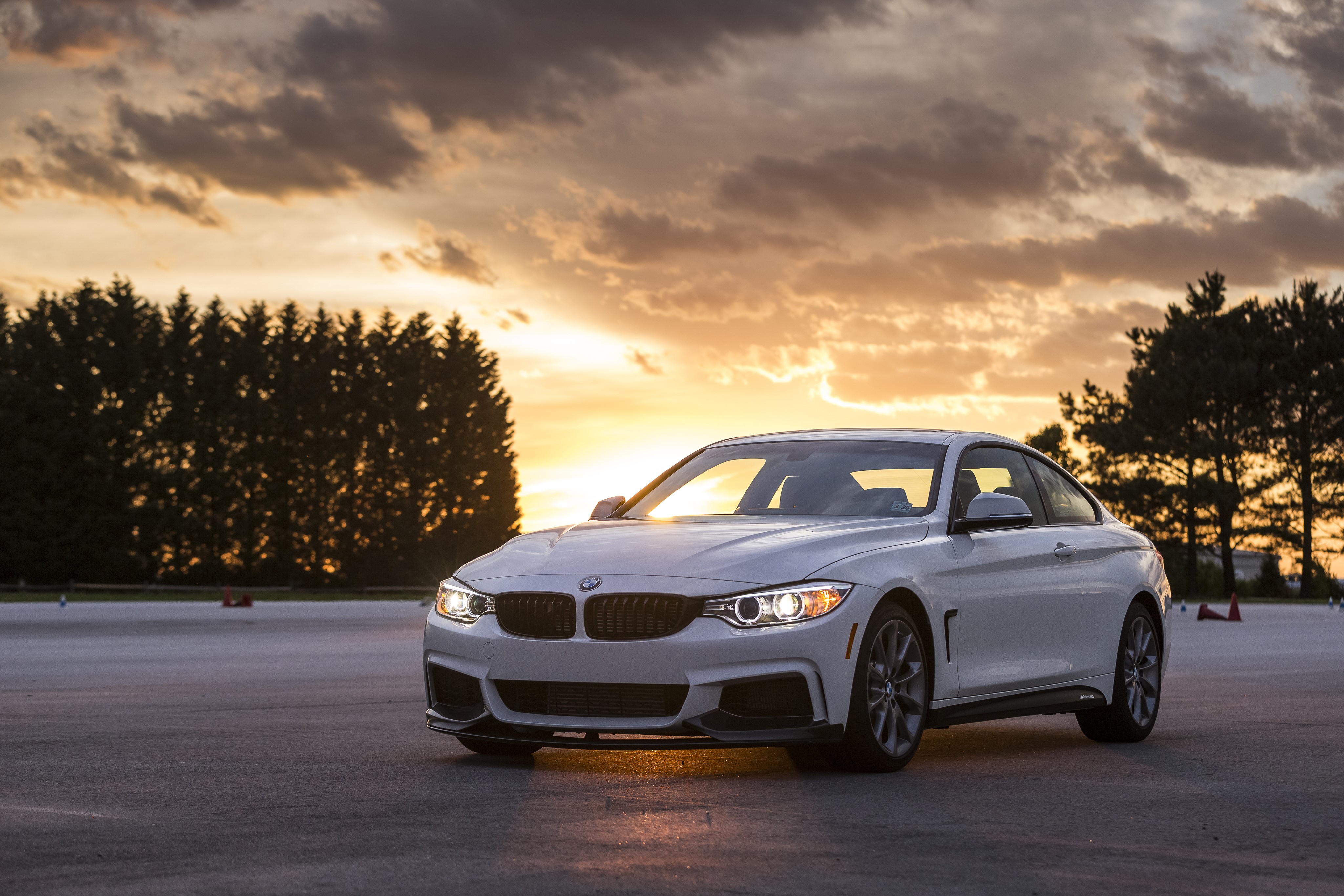White 2015 BMW 435i Coupe ZHP Edition F32 HD Wallpaper