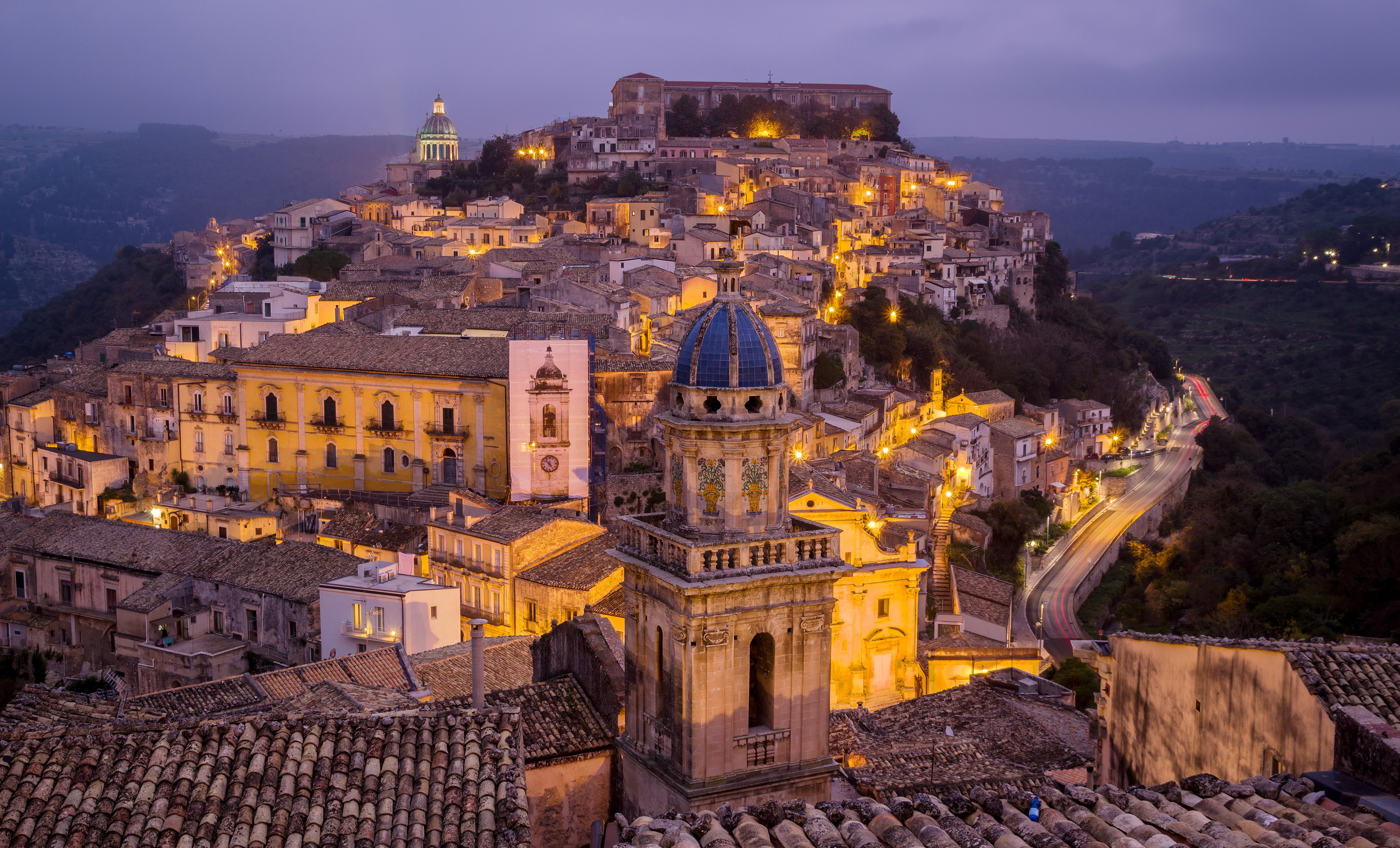 Ragusa Sicily Evening View HD Wallpaper