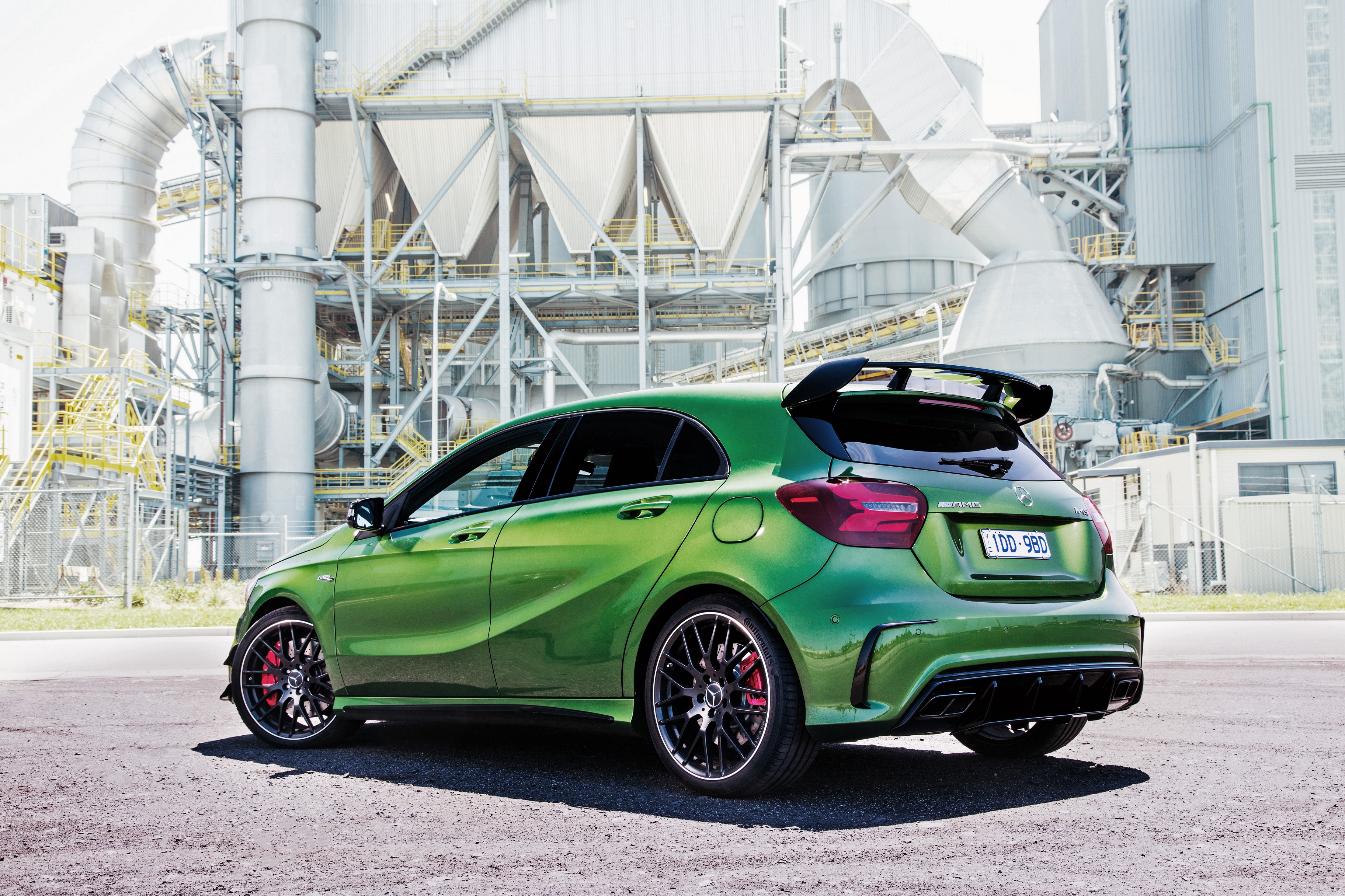 Green Mercedes-Benz AMG A-Class W176 HD Wallpaper