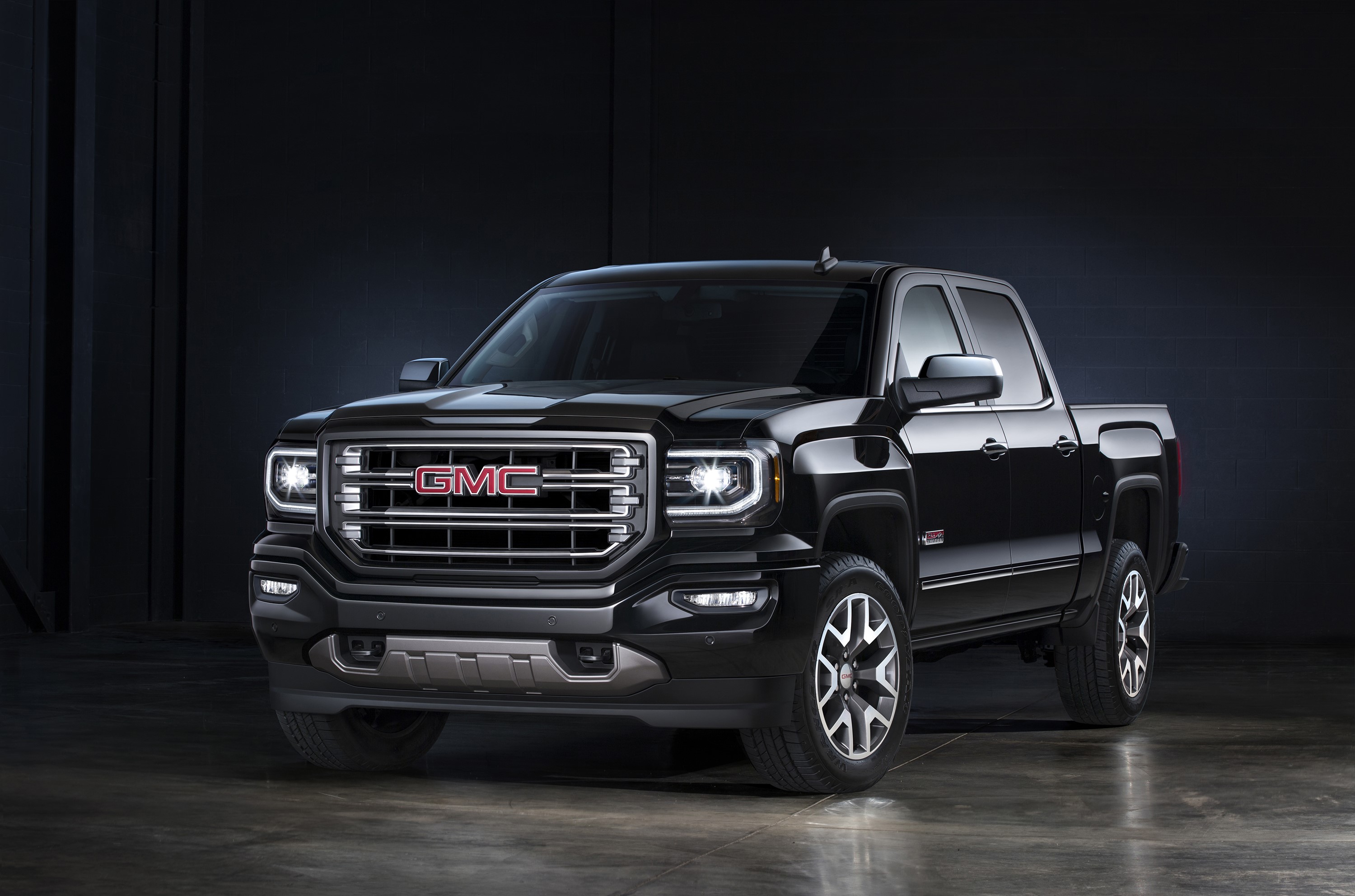 Black GMC Sierra Crew Cab Truck HD Wallpaper