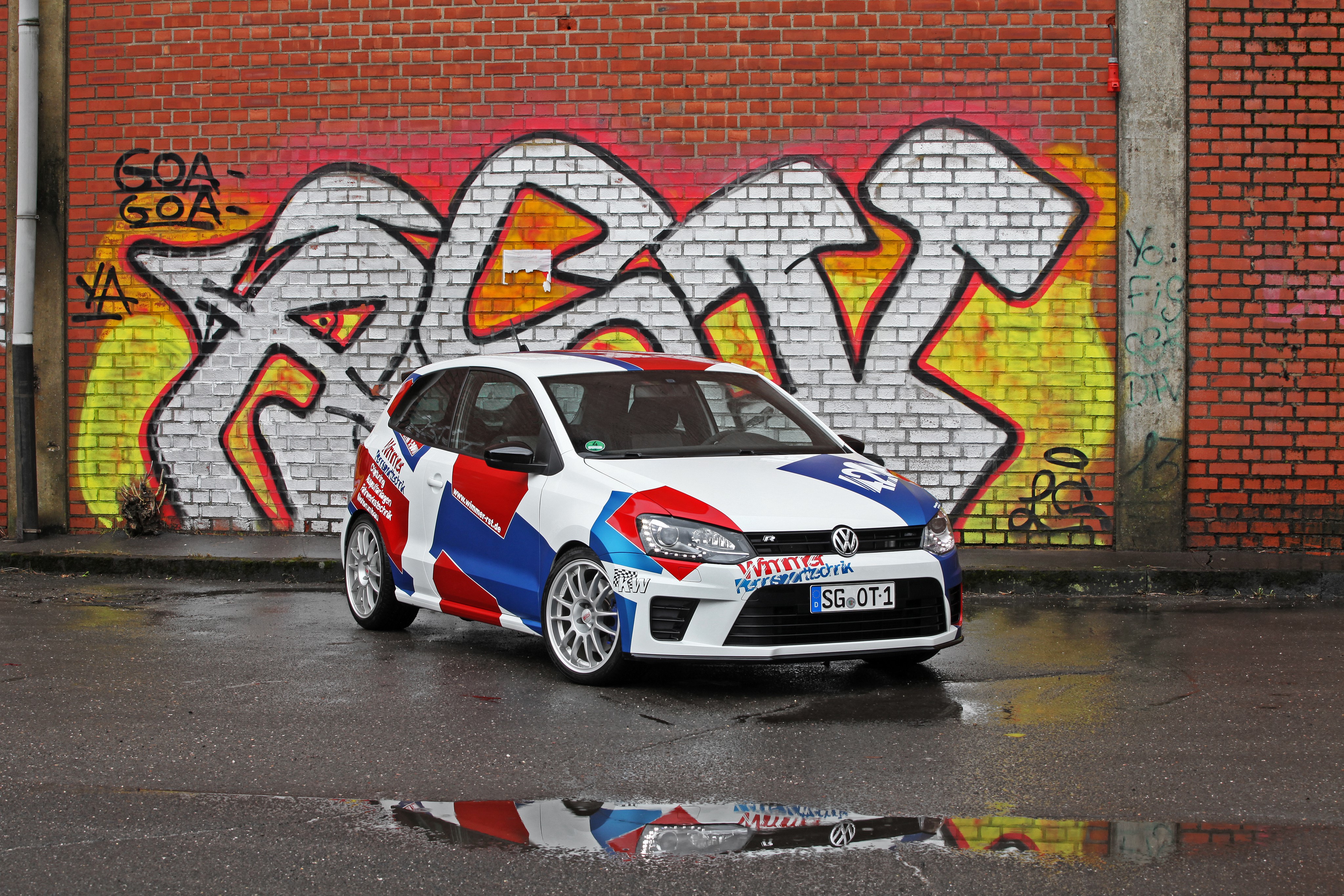 Volkswagen Polo R WRC Street with graffiti HD Wallpaper