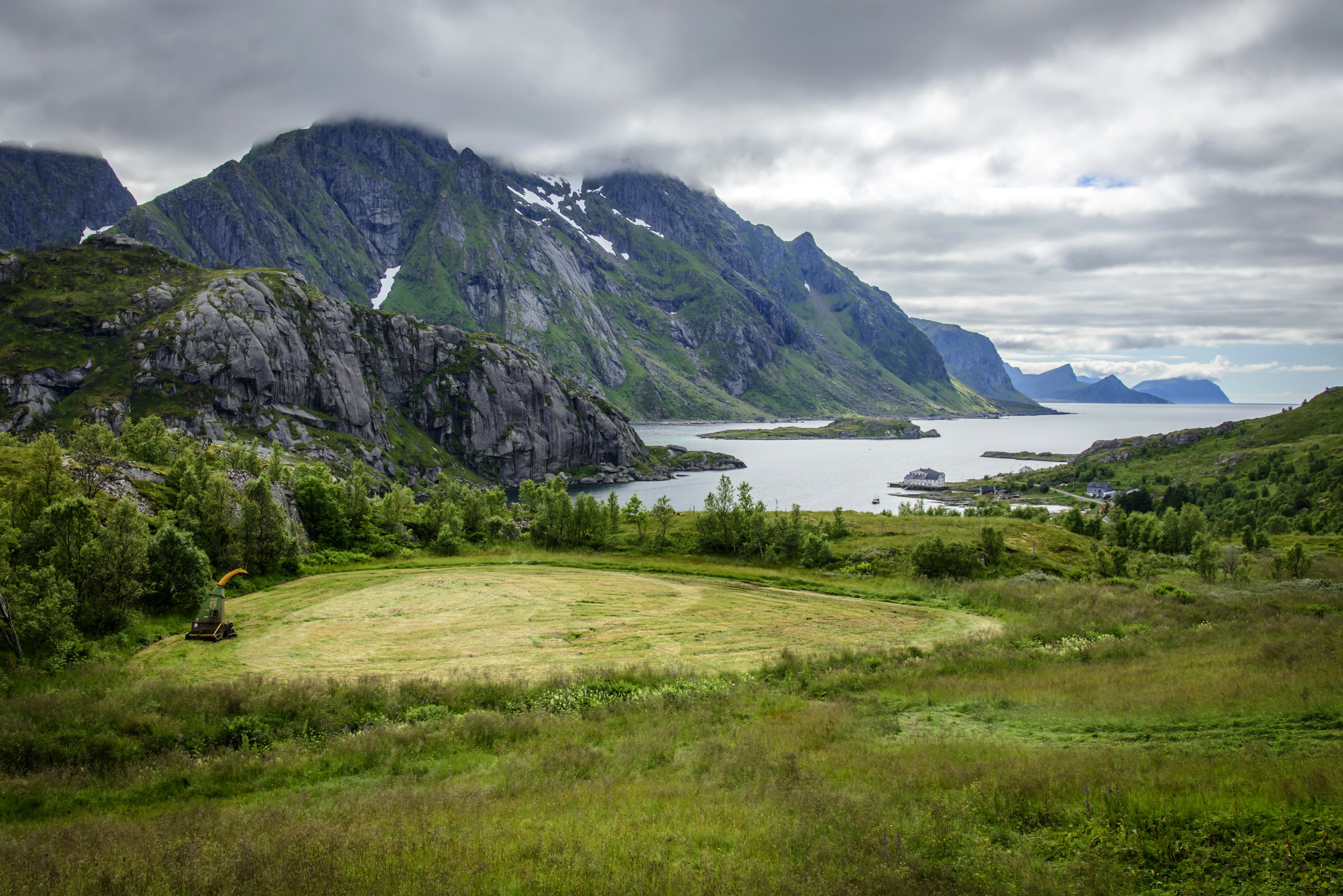 Mountains and Fjord in Lofoten, Norway HD Wallpaper