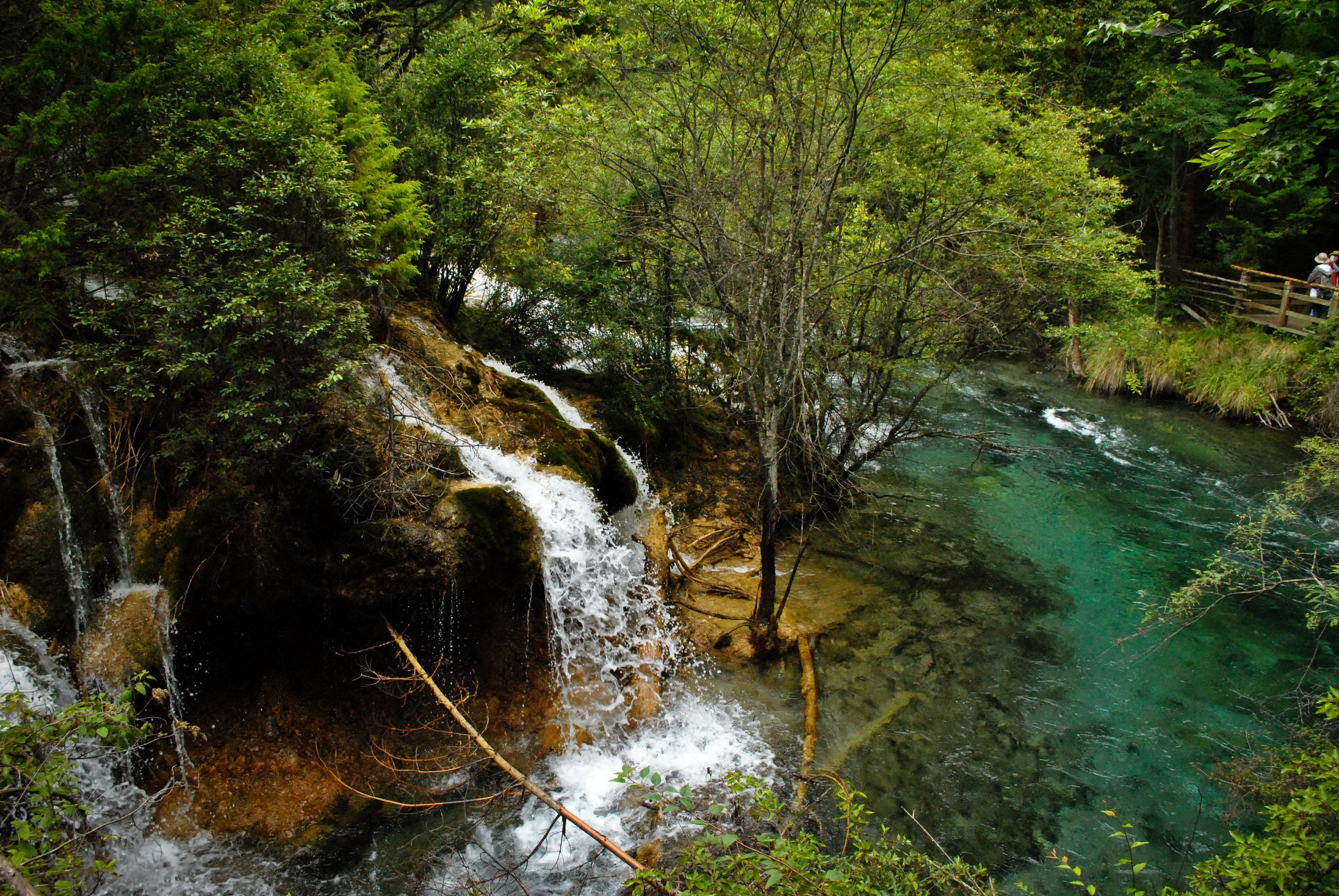Waterfall in Jiuzhaigou National Park, China HD Wallpaper