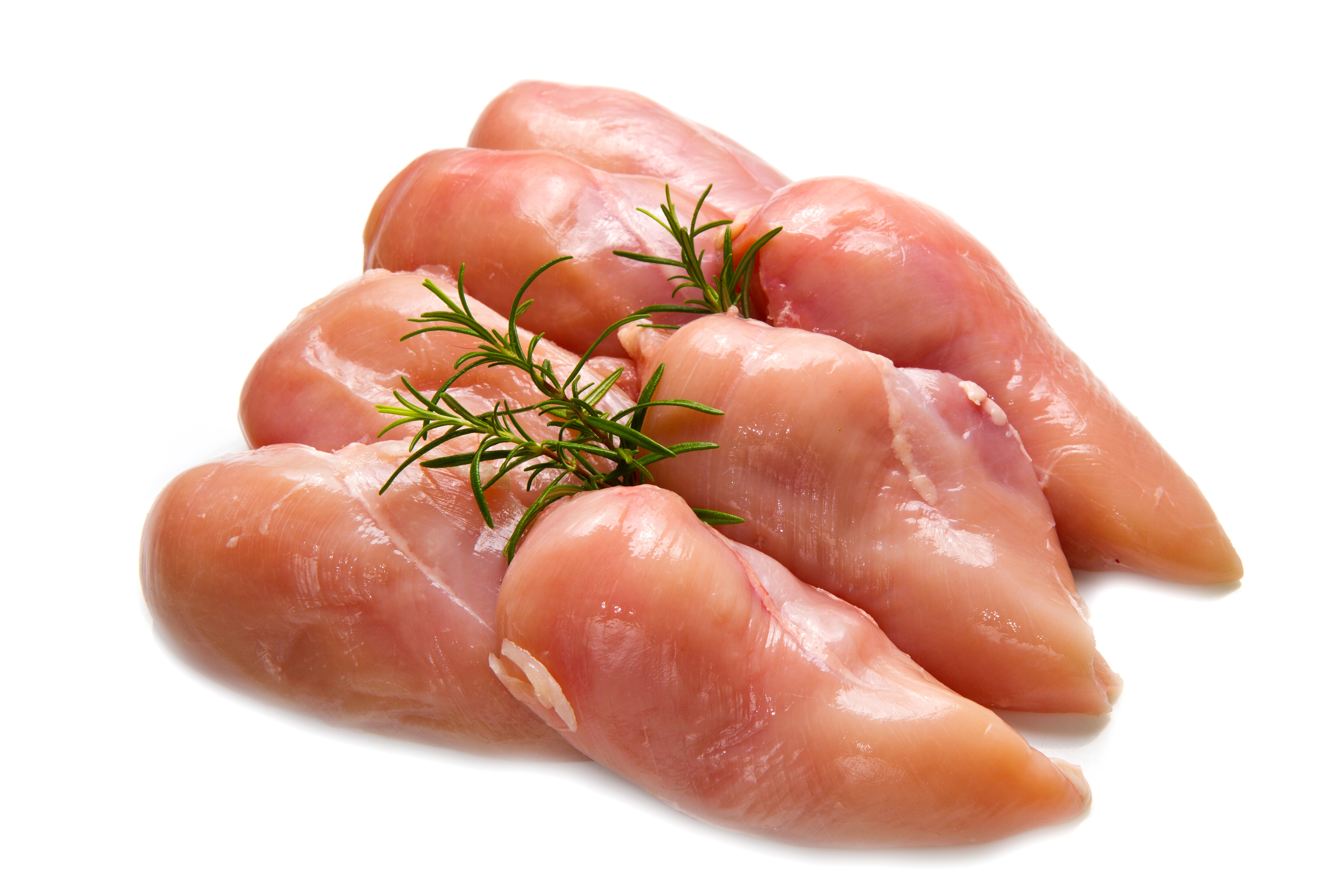 Raw chicken breasts with rosemary sprigs HD Wallpaper