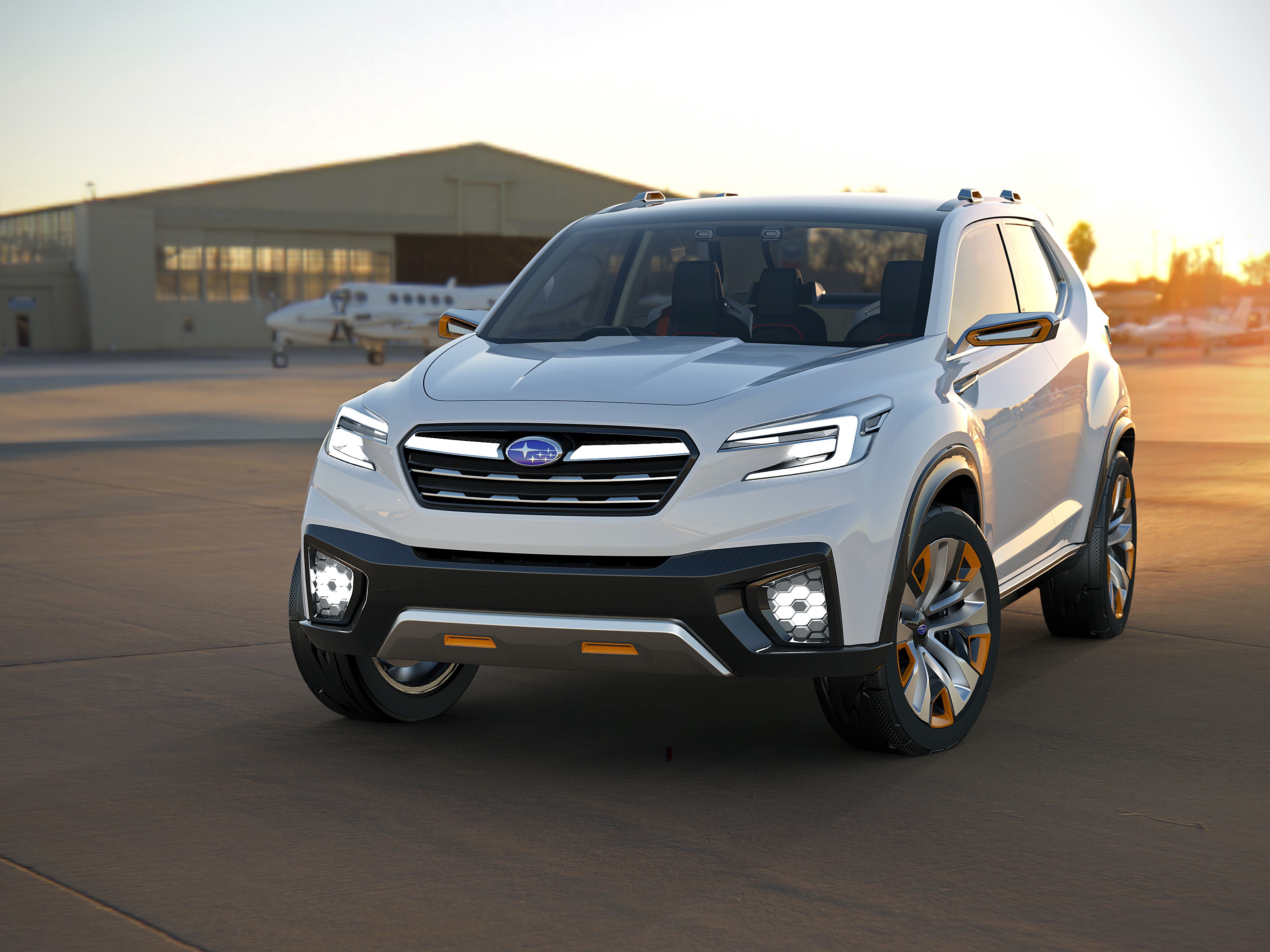 Subaru VIZIV Concept car on tarmac HD Wallpaper