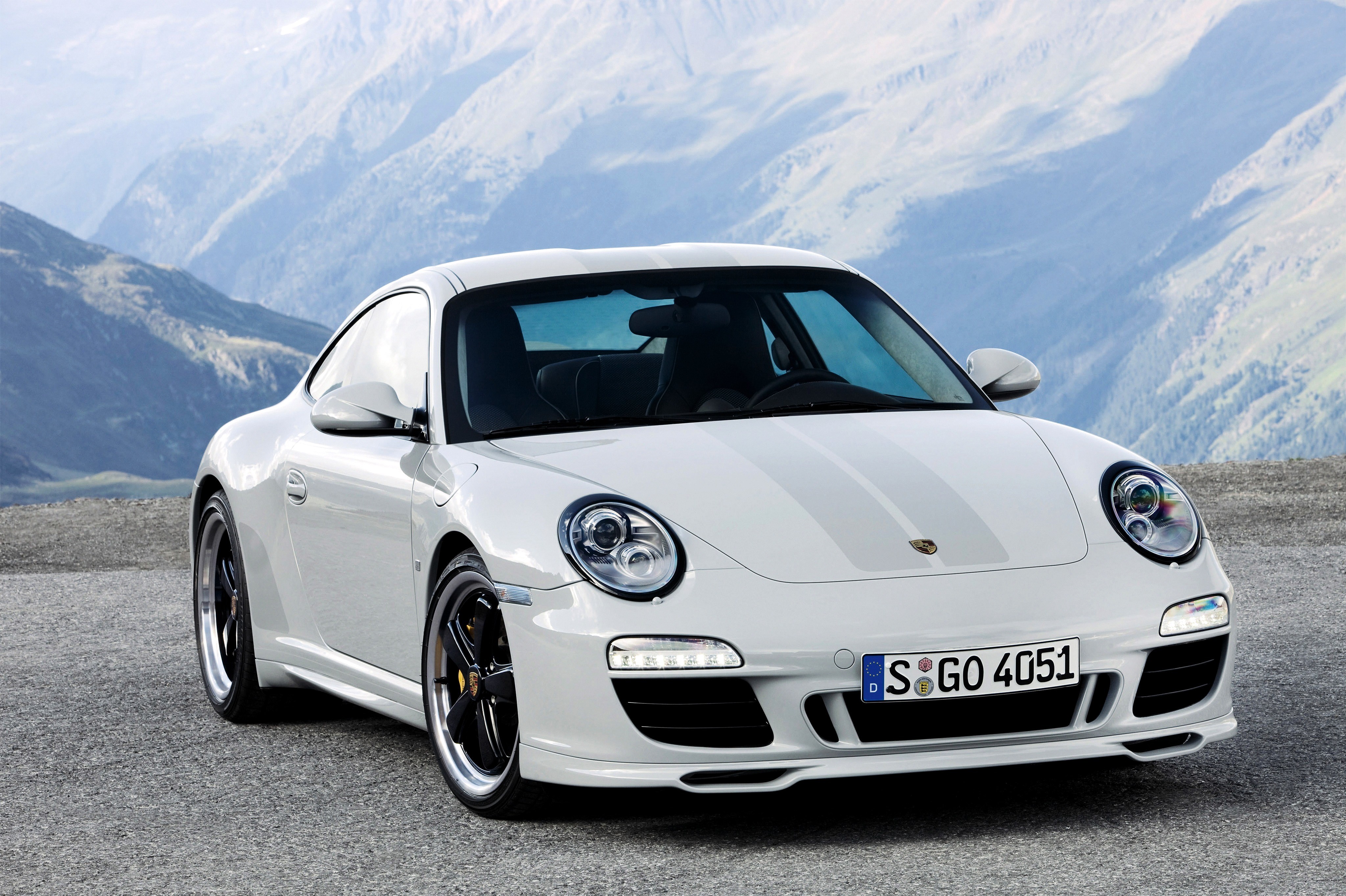 White 2009 Porsche 911 Sport Classic 997 HD Wallpaper