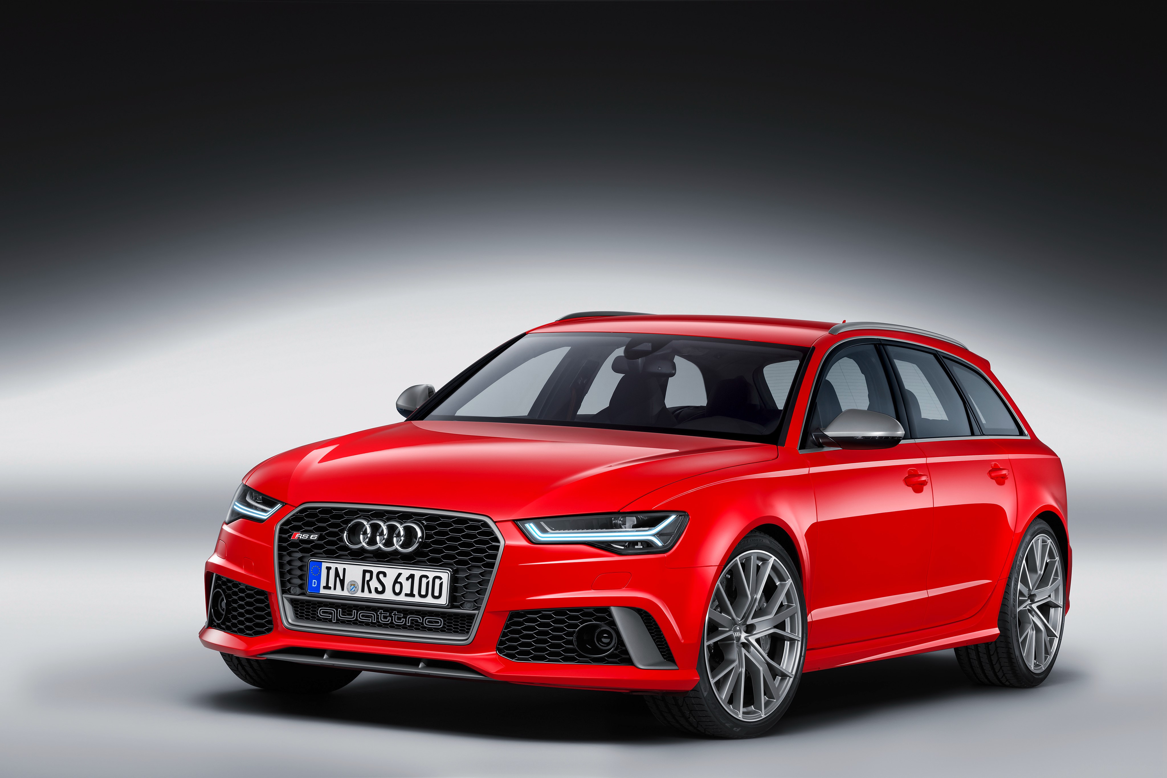 Red Audi RS 6 Avant Quattro Estate Car HD Wallpaper