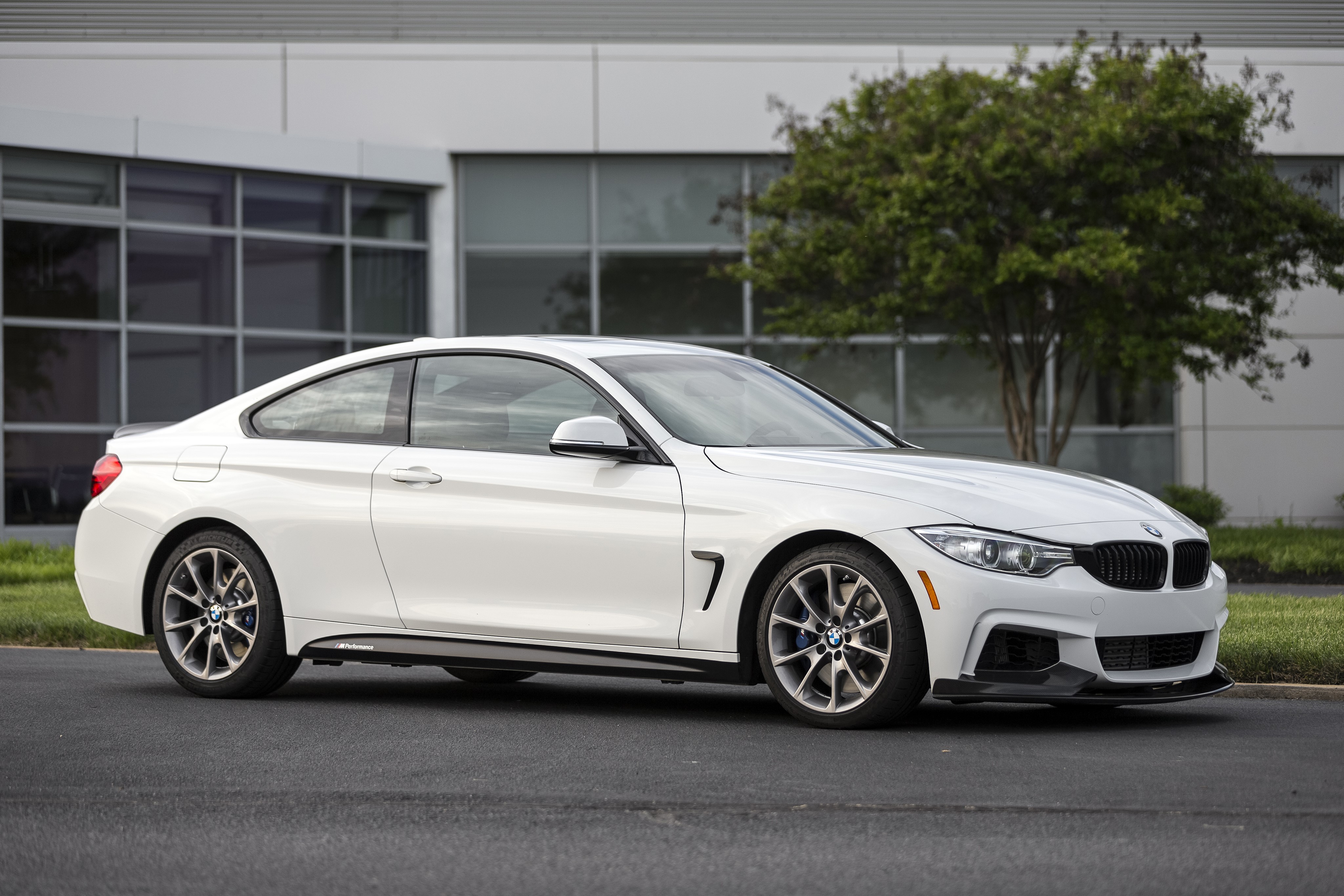 White 2015 BMW 435i Coupe ZHP Edition F32 HD Wallpaper