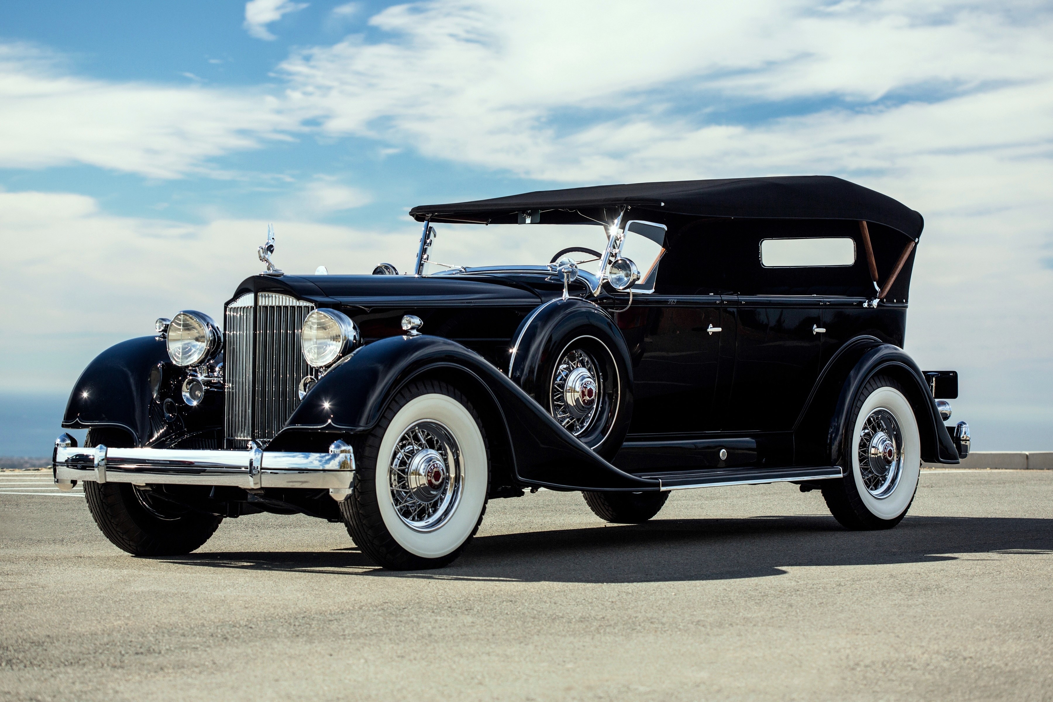 1934 Packard Twelve 7-passenger Convertible HD Wallpaper