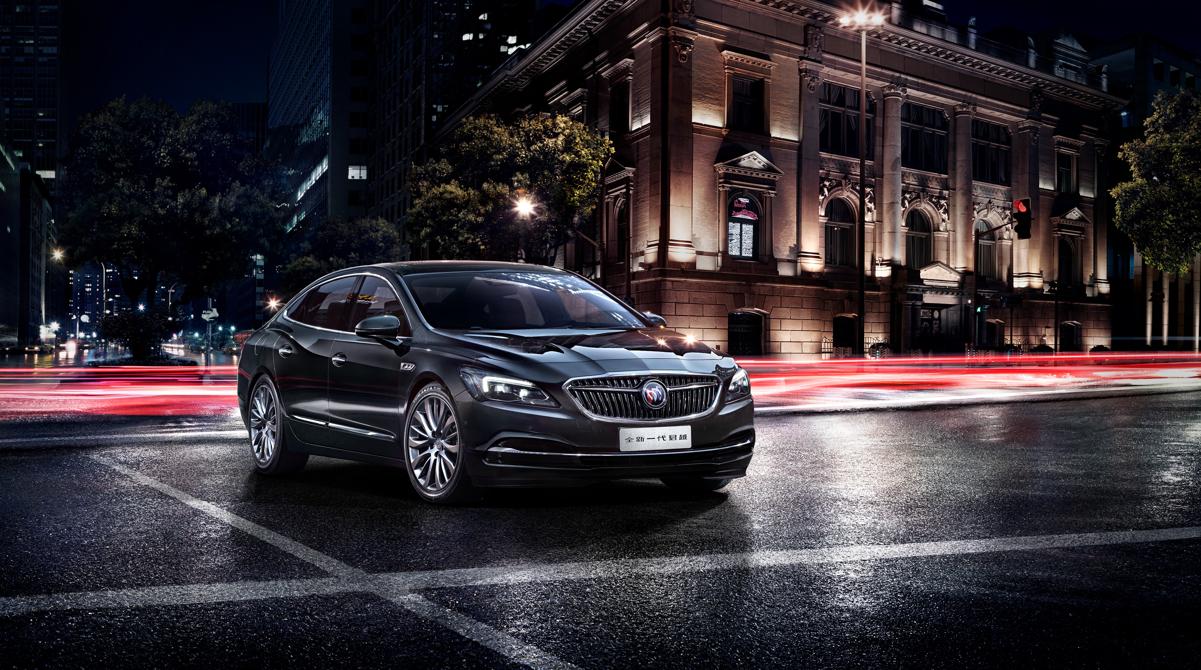 4K Buick LaCrosse at Night HD Wallpaper