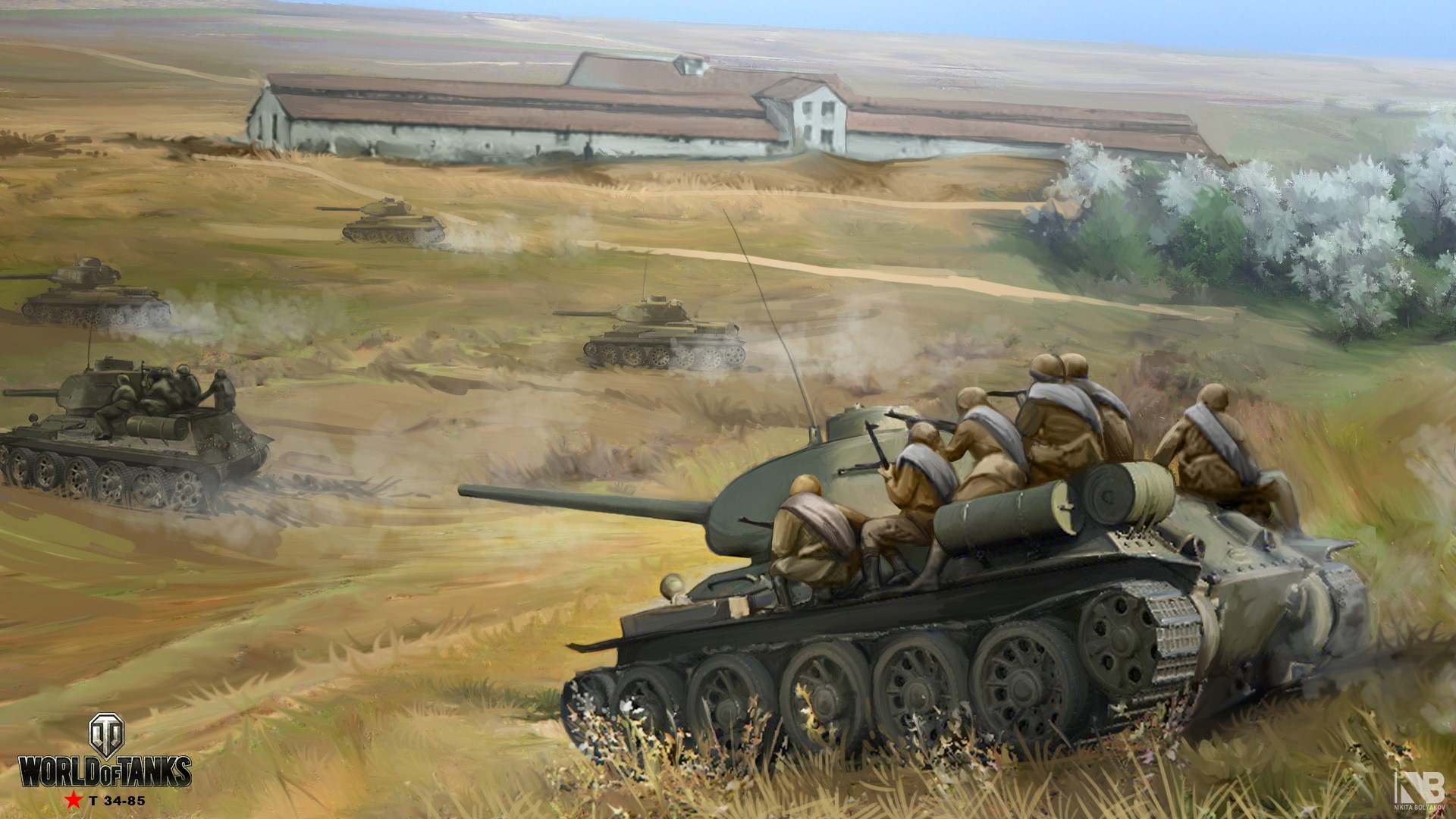 World of Tanks T 34-85 Battle for Razdelnaya by Nikita Bolyakov HD Wallpaper