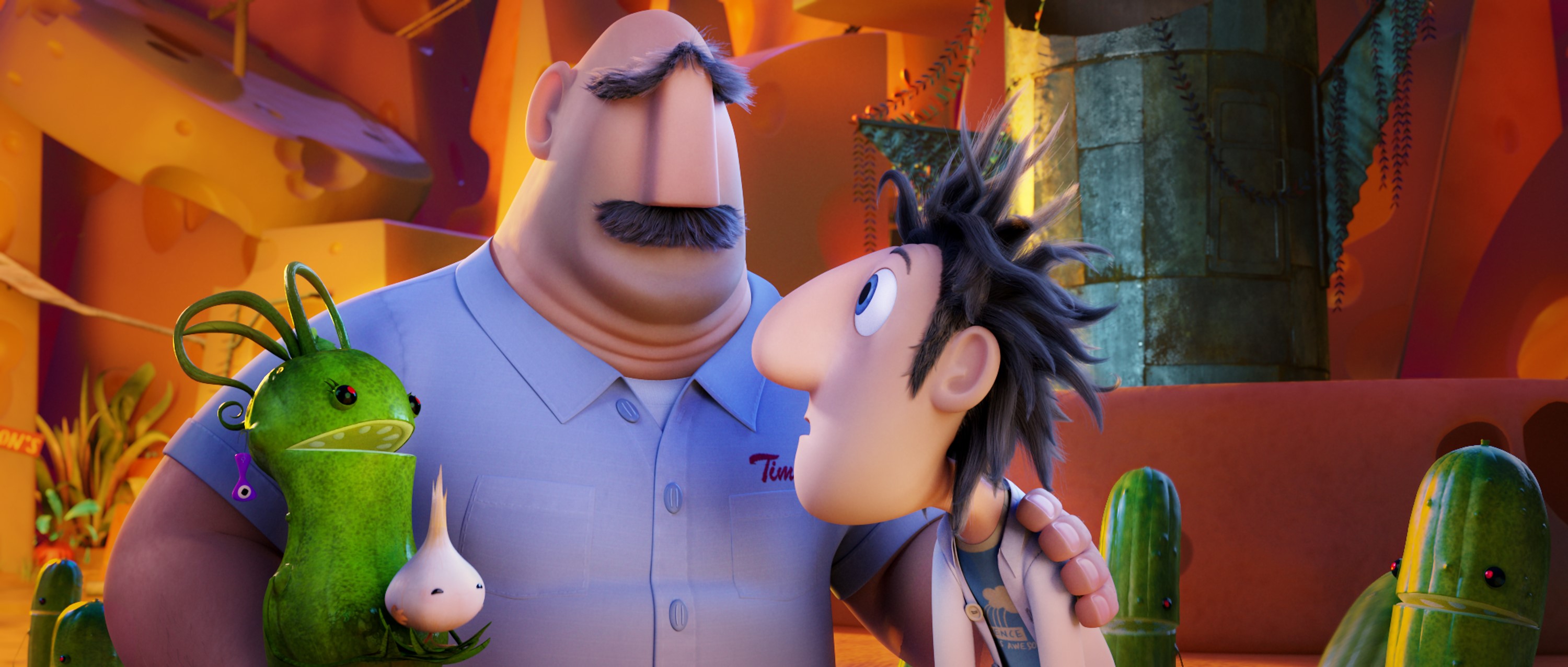 Flint Lockwood and Barry from Cloudy with a Chance of Meatballs 2 HD Wallpaper