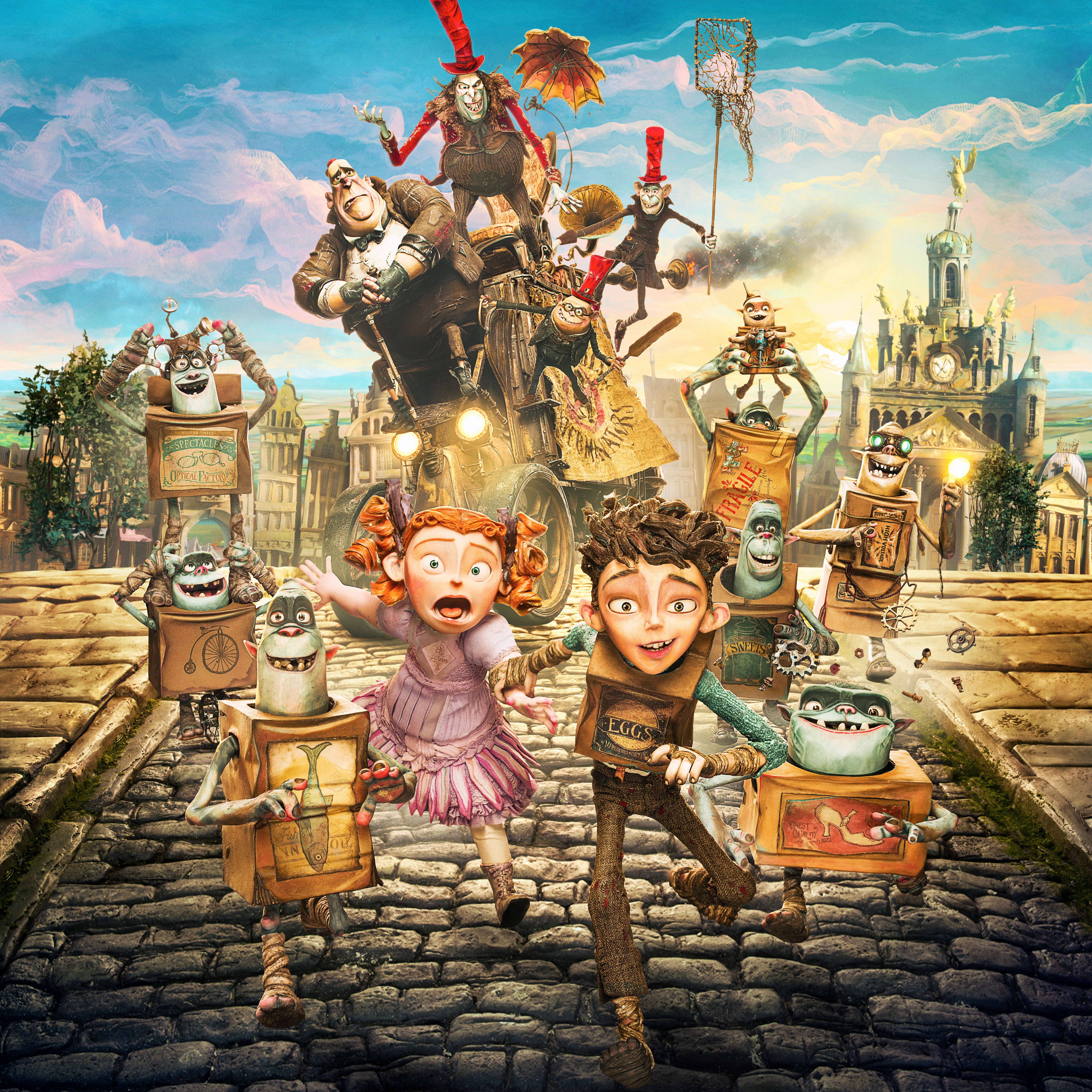 The Boxtrolls characters in a city HD Wallpaper