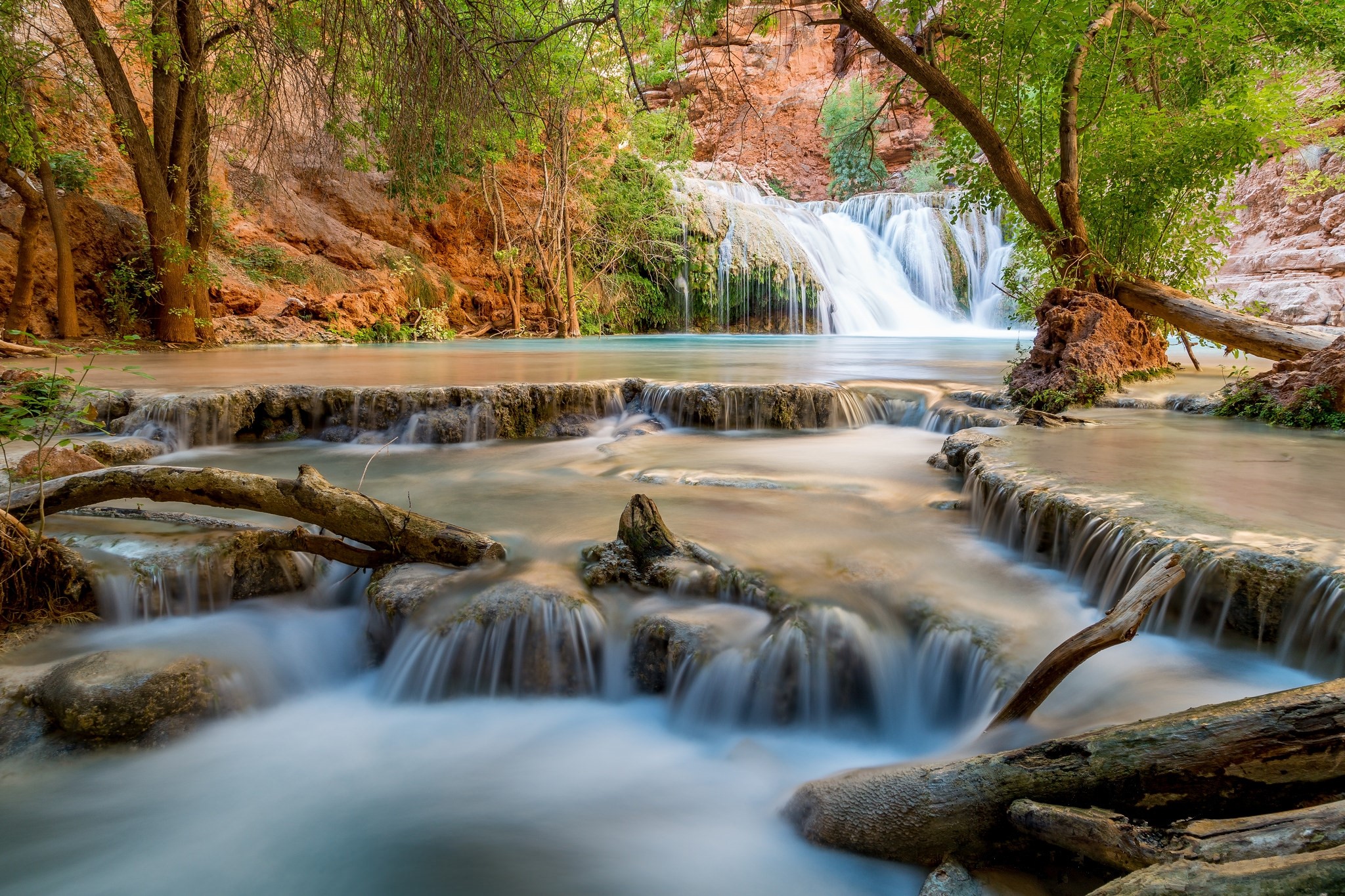 Beaver Falls, Grand Canyon National Park, USA HD Wallpaper