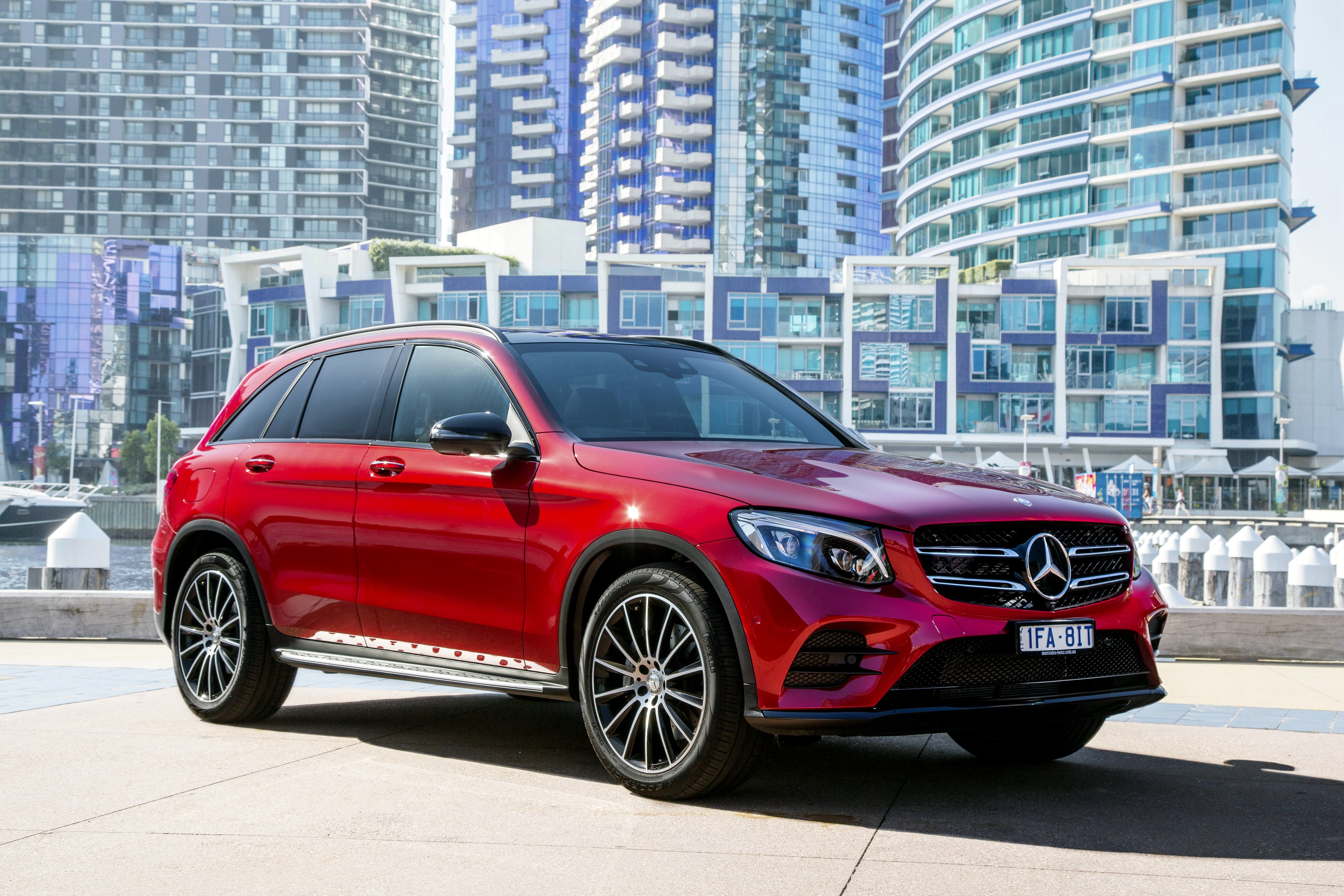 Red Mercedes-Benz GLC-Class X253 HD Wallpaper