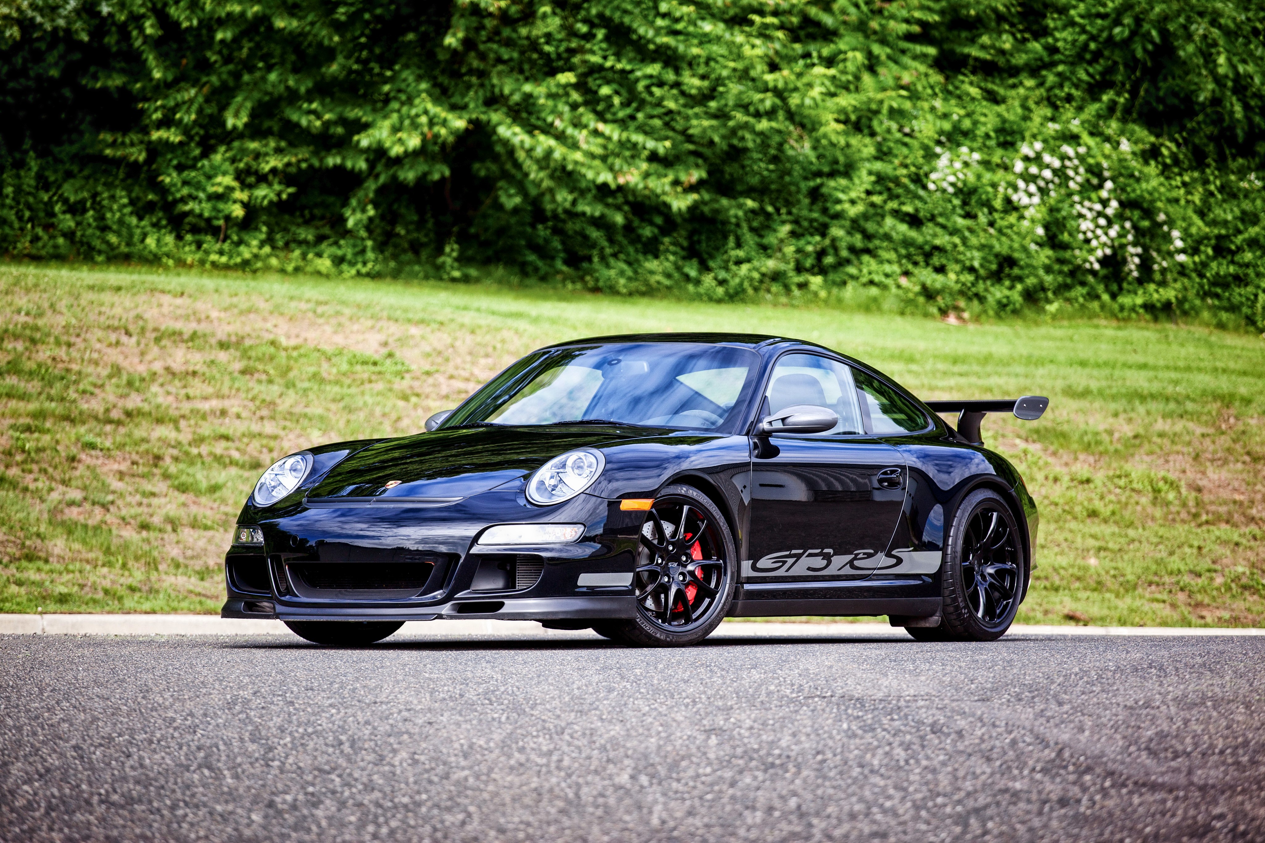 Black 2007 Porsche 911 GT3 RS HD Wallpaper
