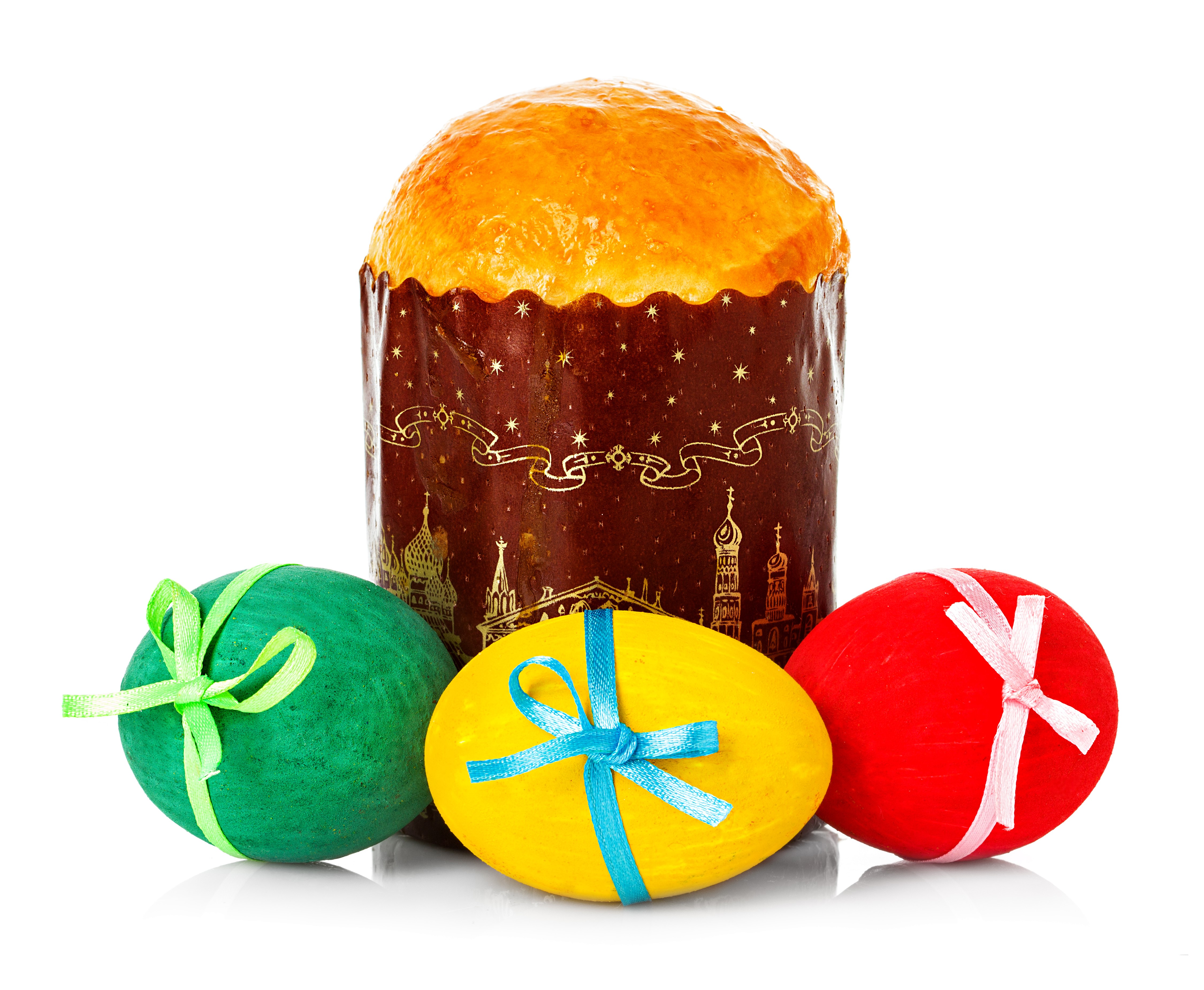 Easter Kulich and Eggs HD Wallpaper