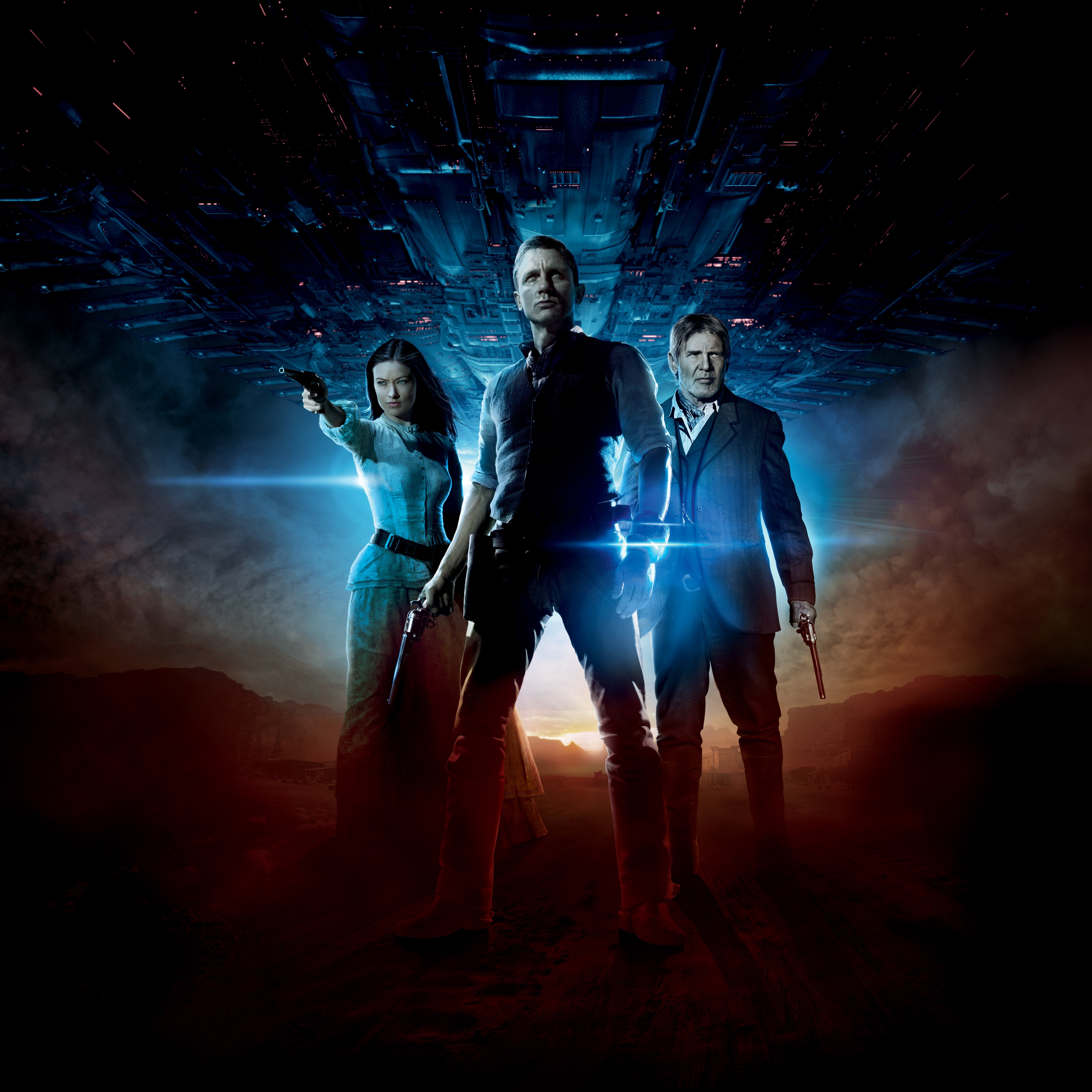 Cowboys & Aliens: Daniel Craig, Olivia Wilde, Harrison Ford HD Wallpaper