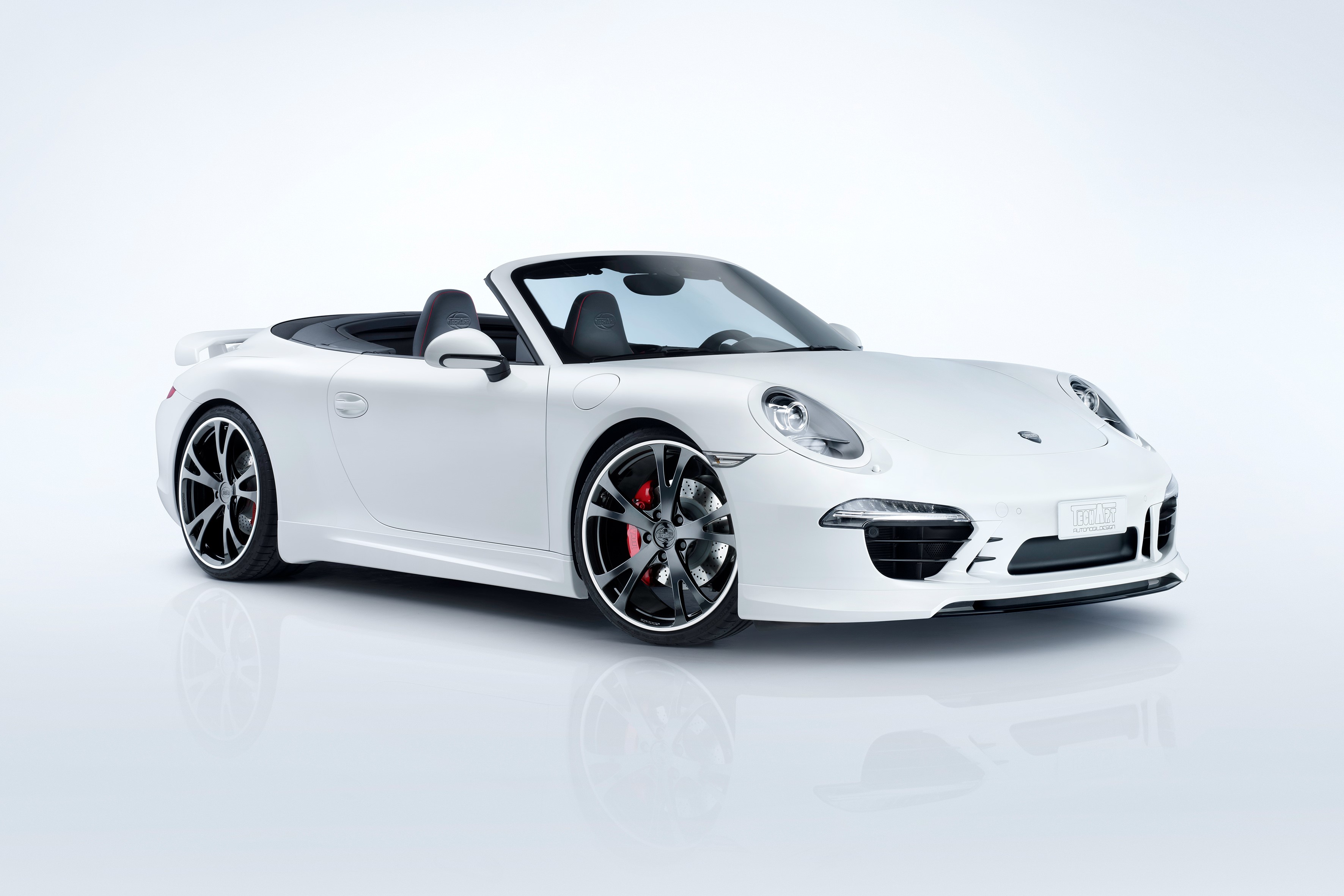 White 2012 TechArt 911 Carrera S Cabriolet Porsche HD Wallpaper