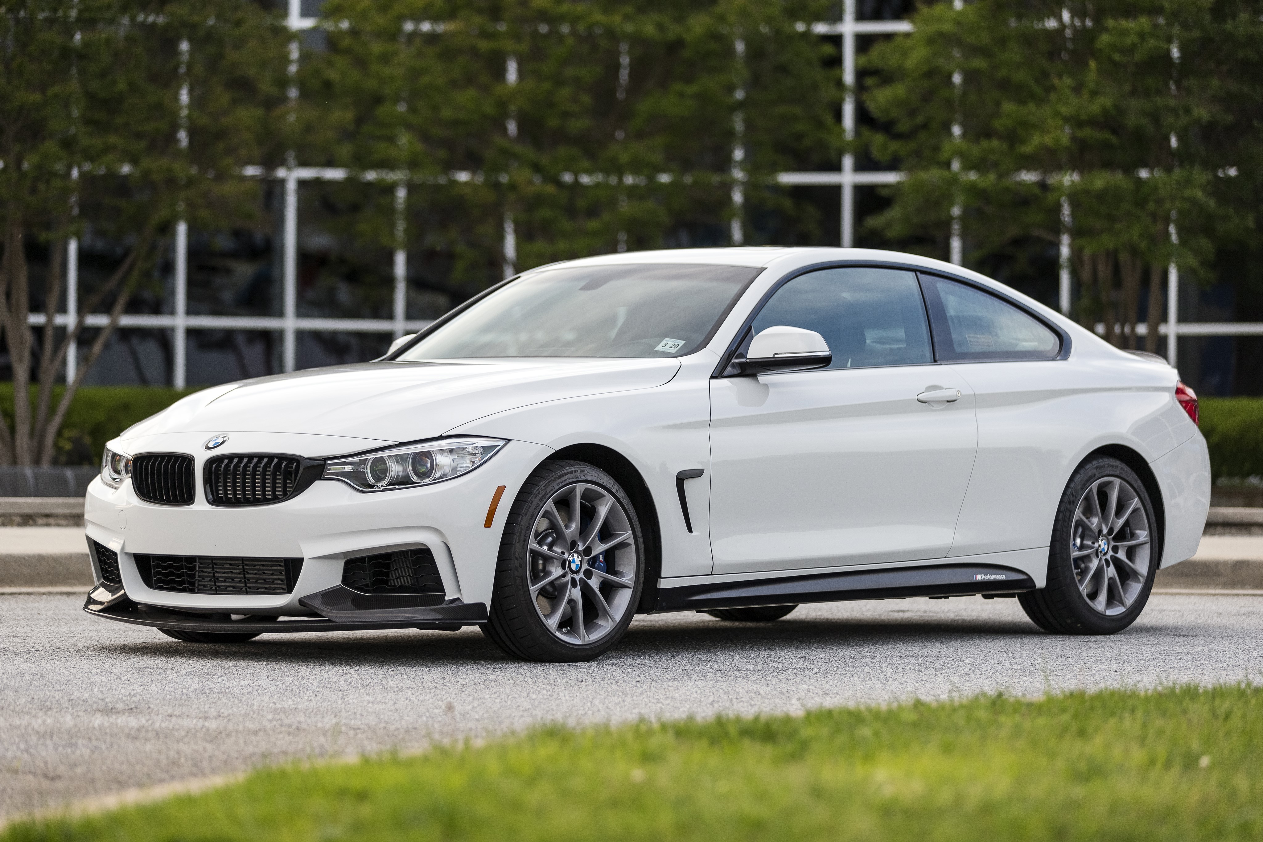 White 2015 BMW 435i Coupe ZHP Edition F32 HD Wallpaper