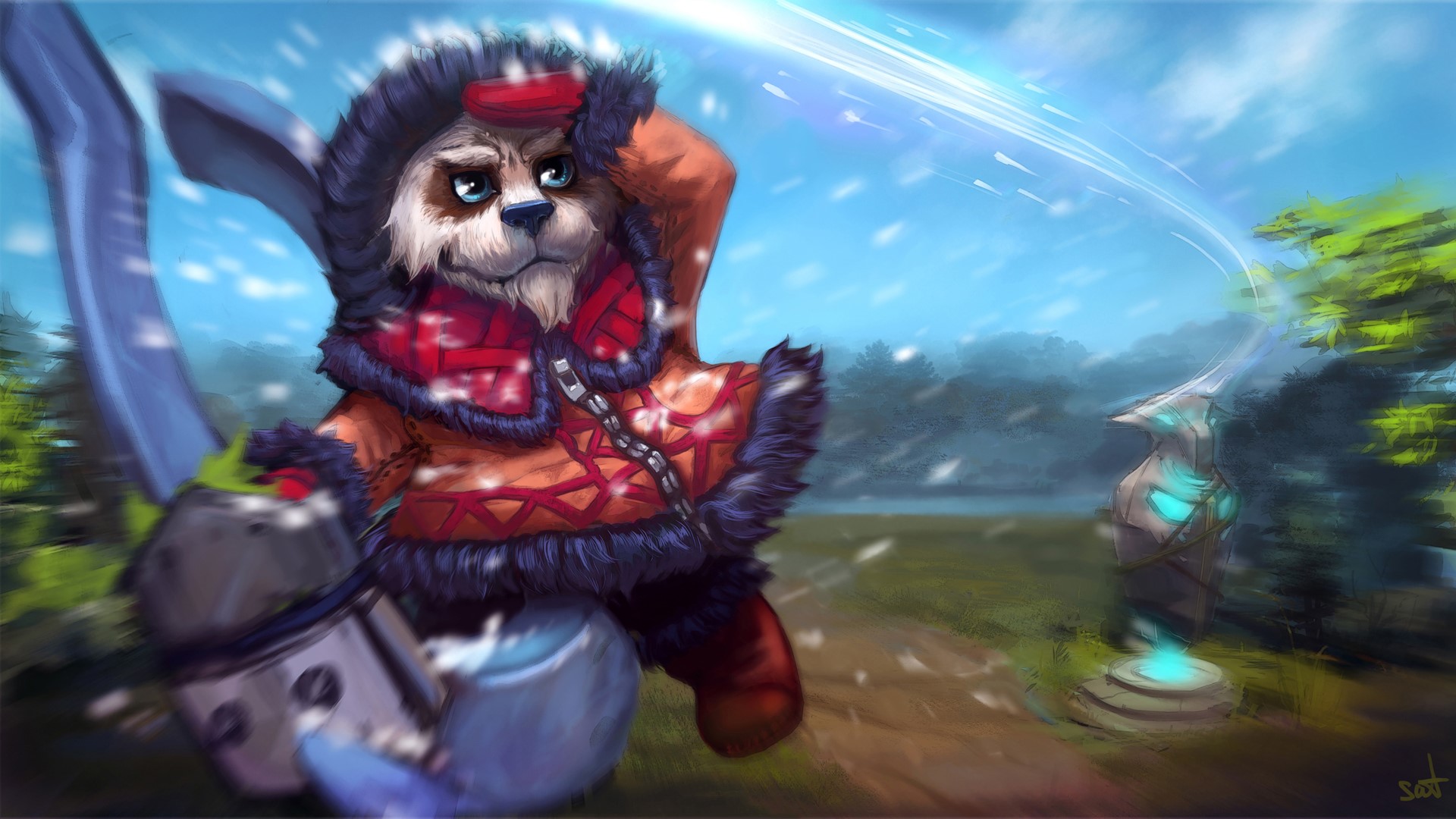 Courier Basim from DOTA 2 HD Wallpaper