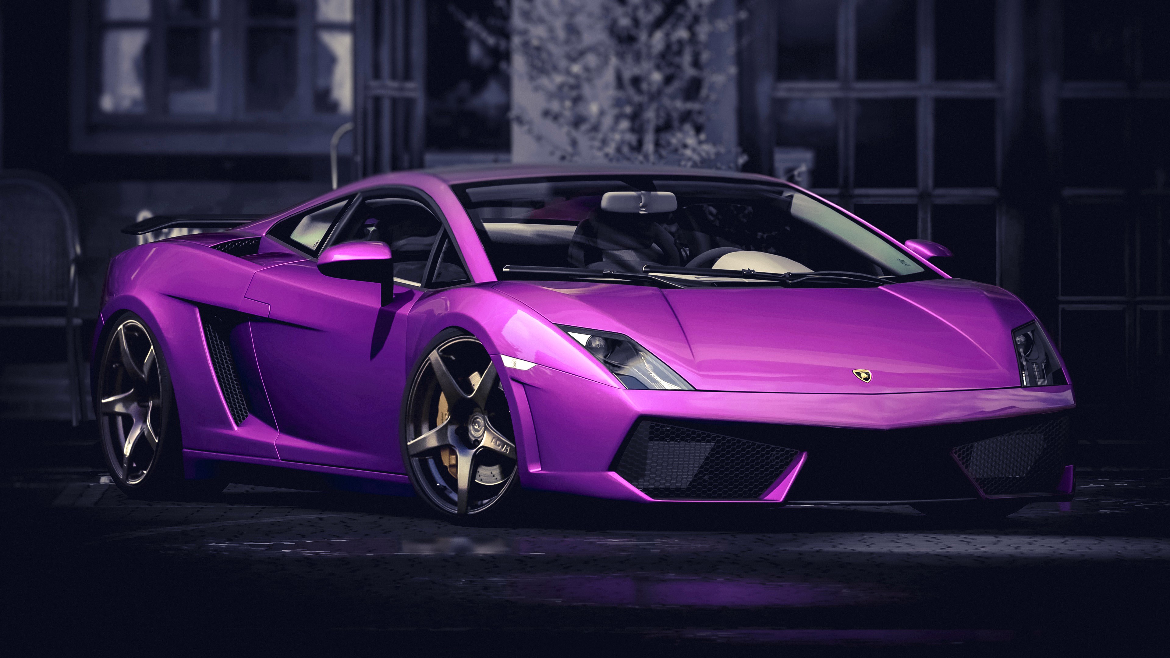 4K Violet Lamborghini Gallardo Superleggera HD Wallpaper