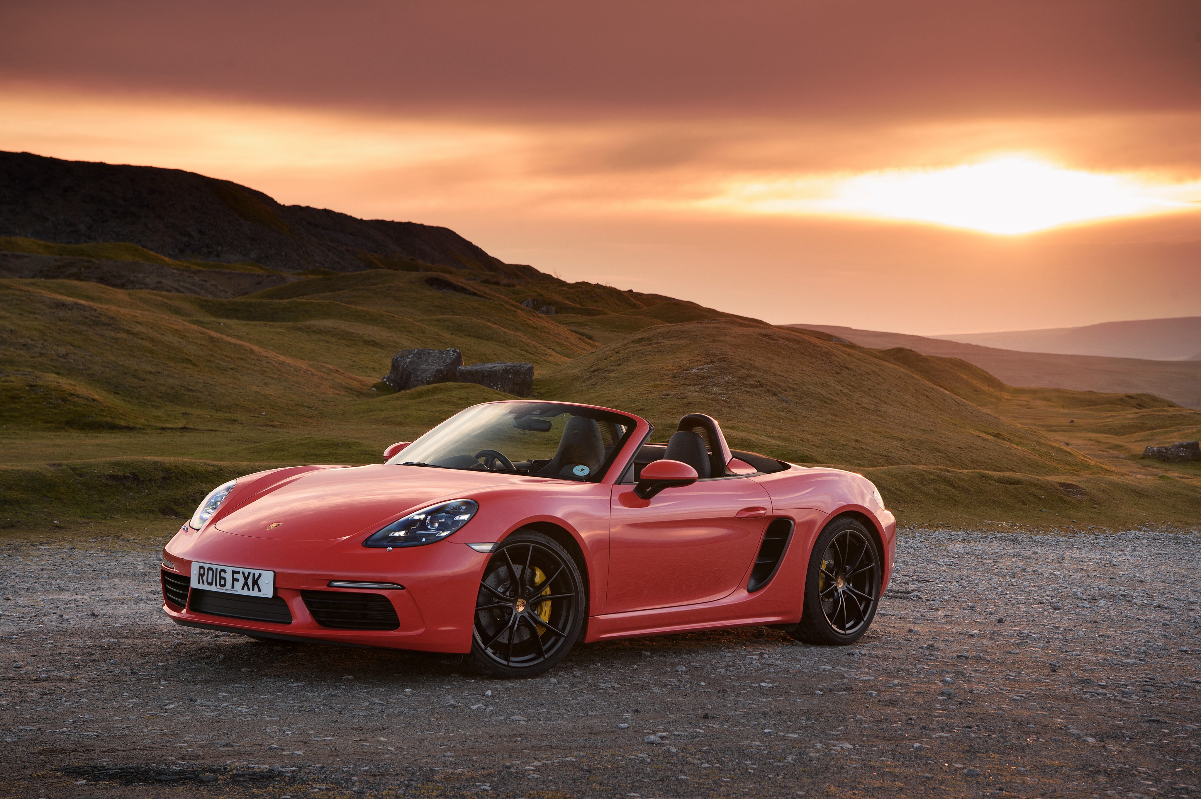 4K Porsche Boxster Cabriolet at Sunset HD Wallpaper