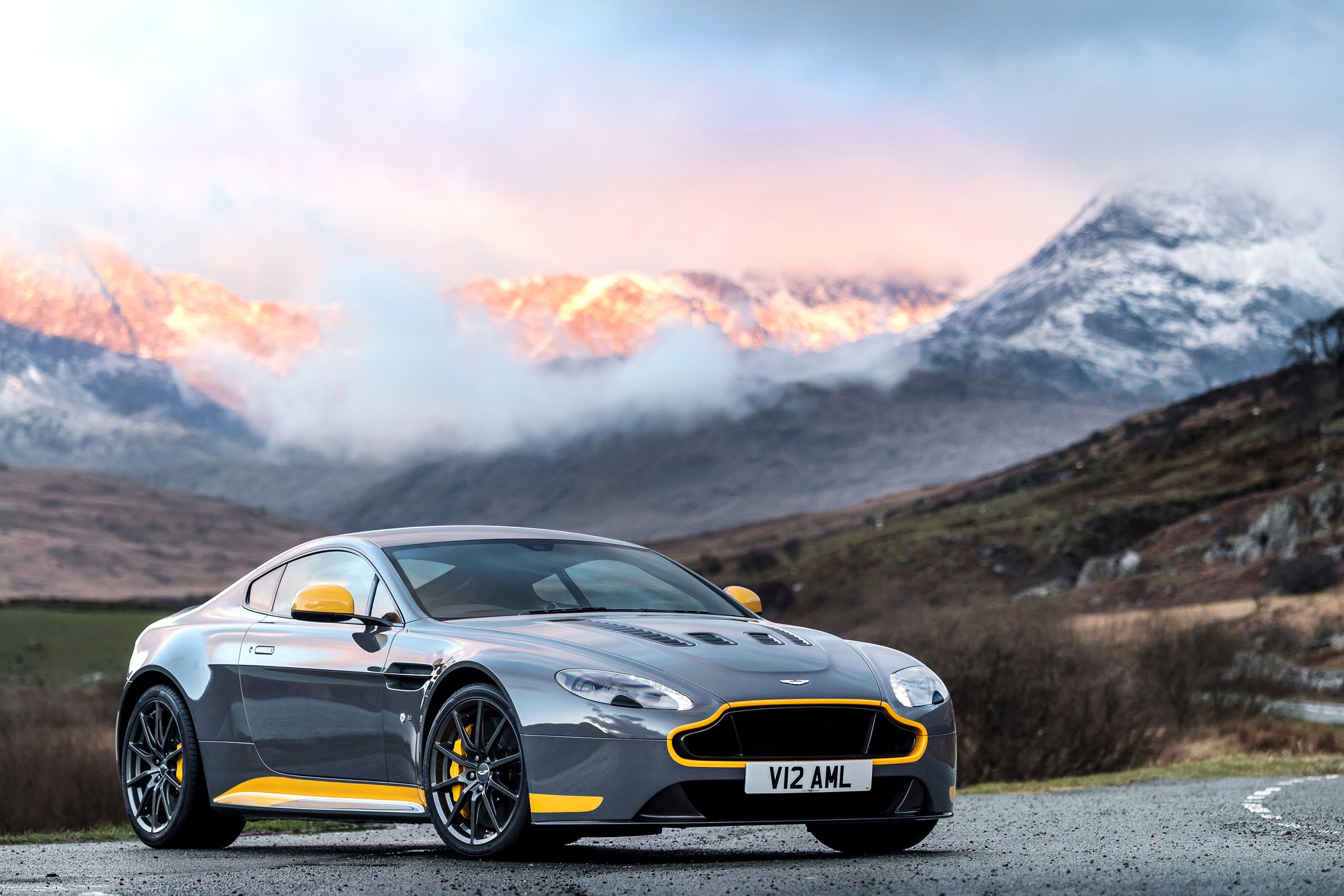 2016 Aston Martin V12 Vantage S in Mountains HD Wallpaper