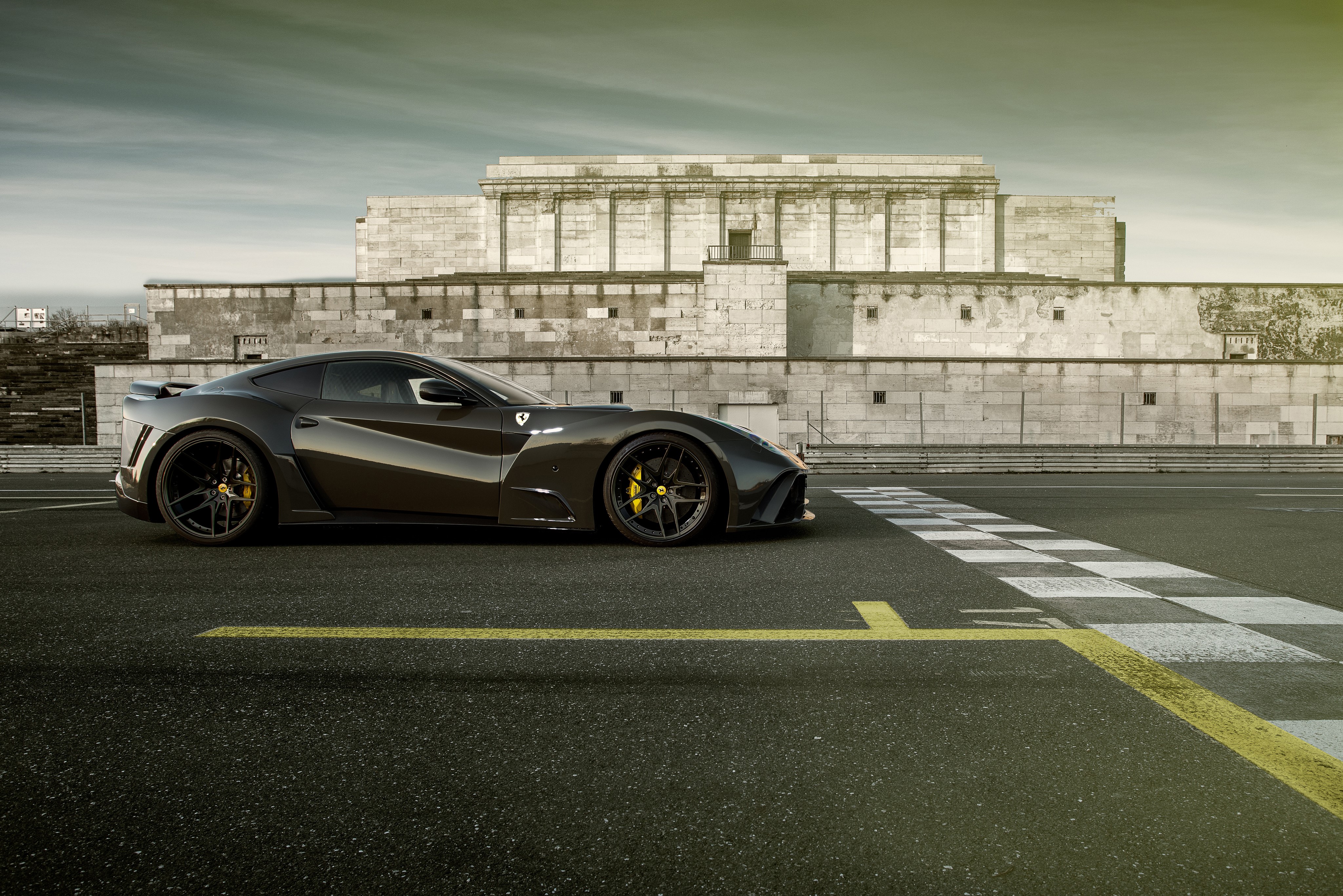 Novitec Rosso F12berlinetta Ferrari on Race Track HD Wallpaper