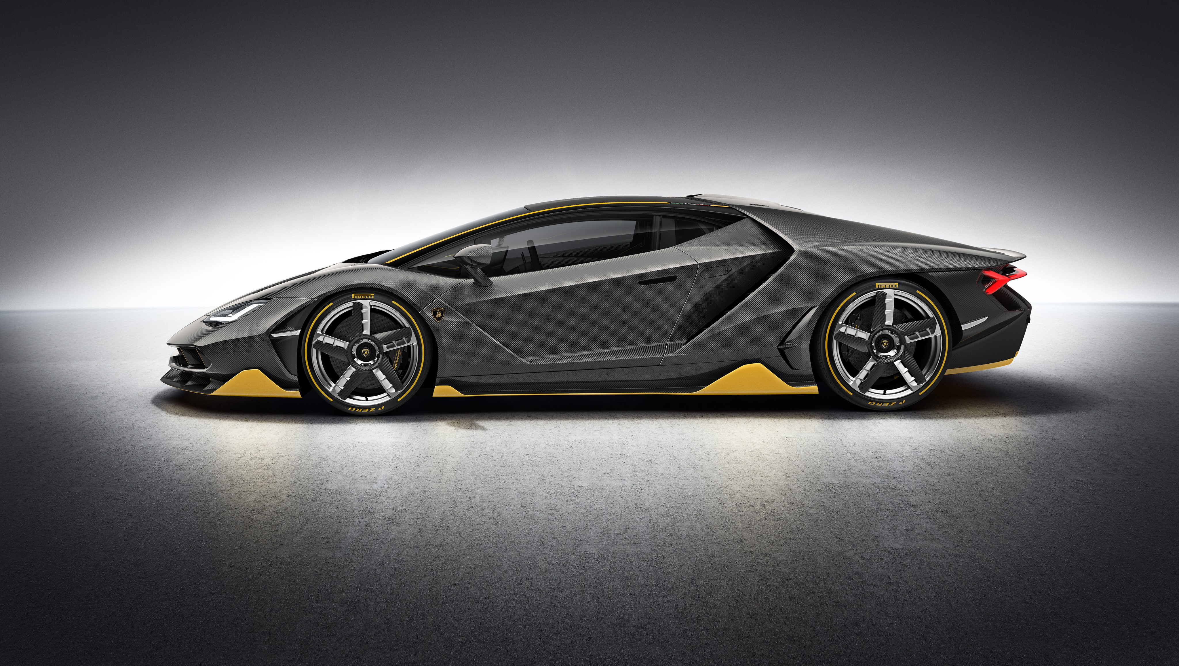 Lamborghini Centenario Grey Side View HD Wallpaper