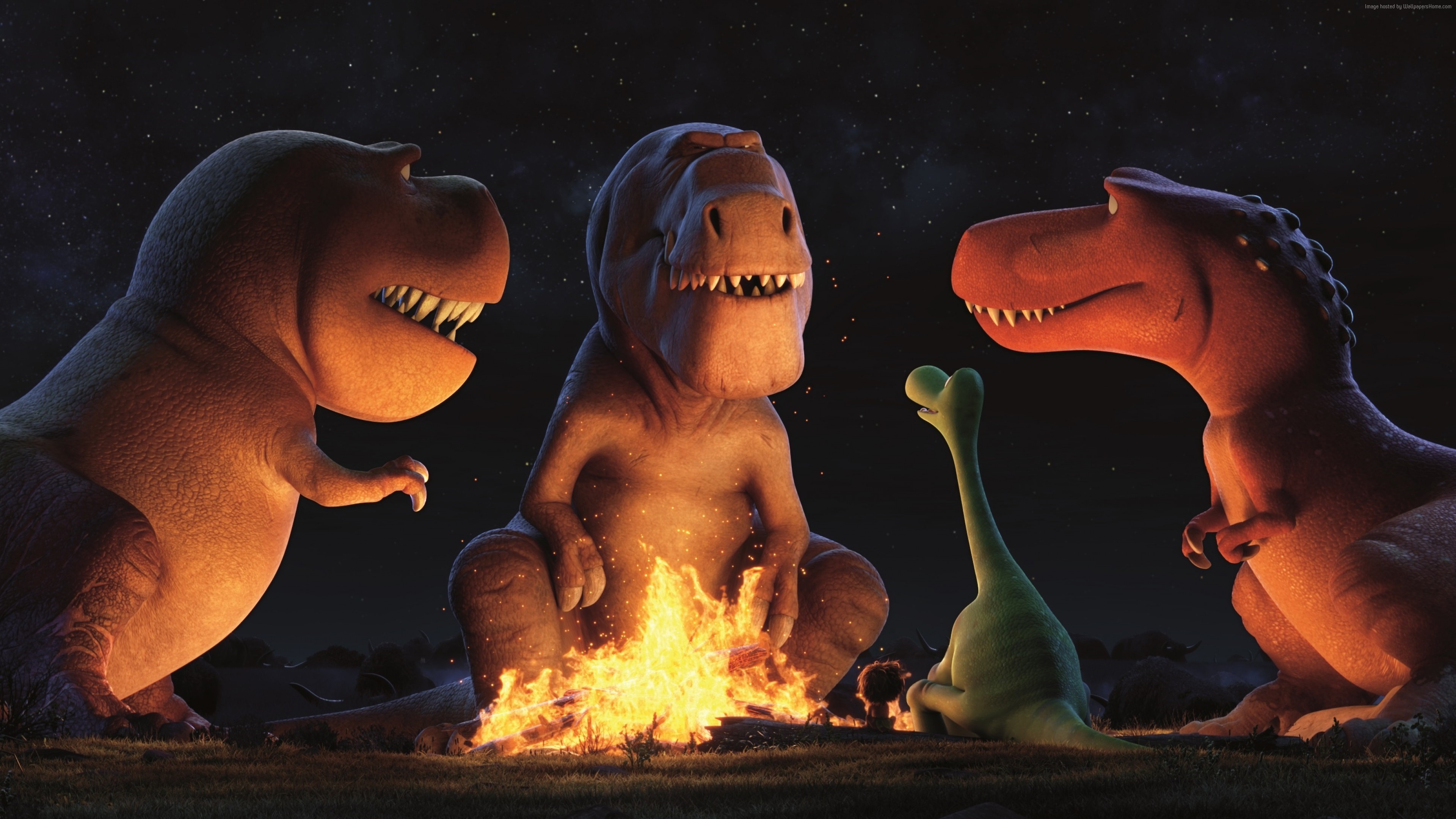 The Good Dinosaur 4K Bonfire HD Wallpaper
