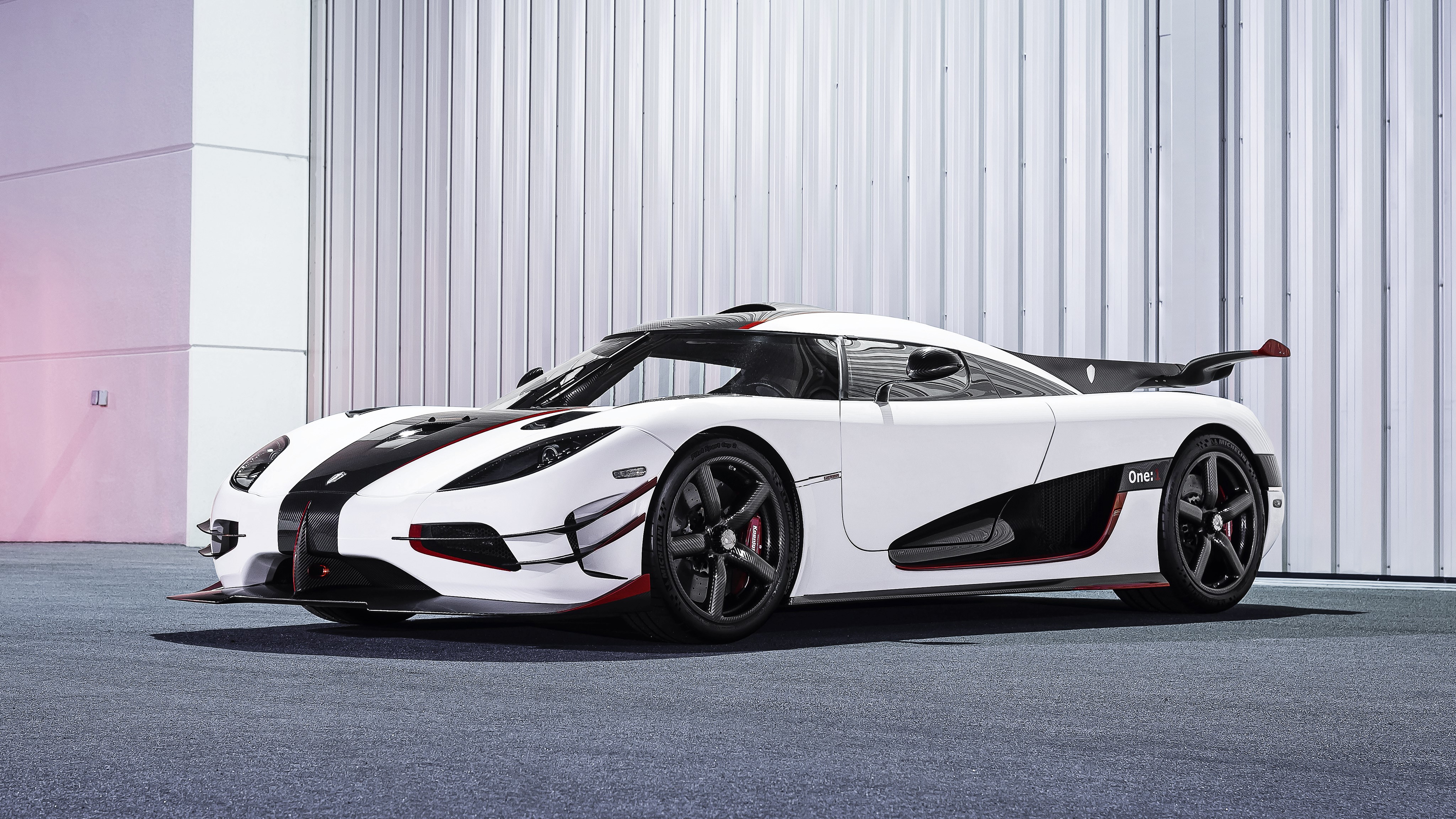 White Koenigsegg One:1 HD Wallpaper