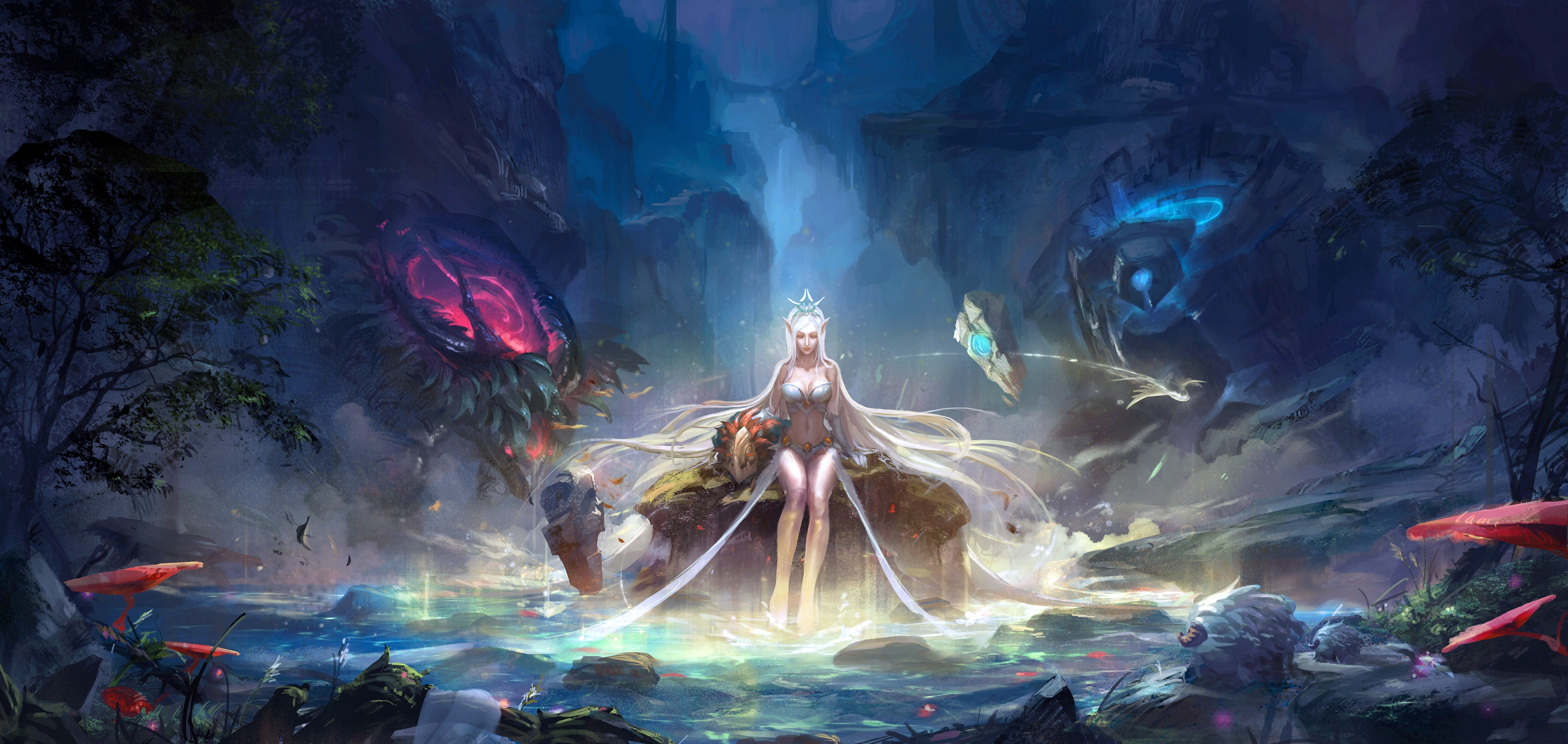 4K Janna from League of Legends in a Fantastic World HD Wallpaper