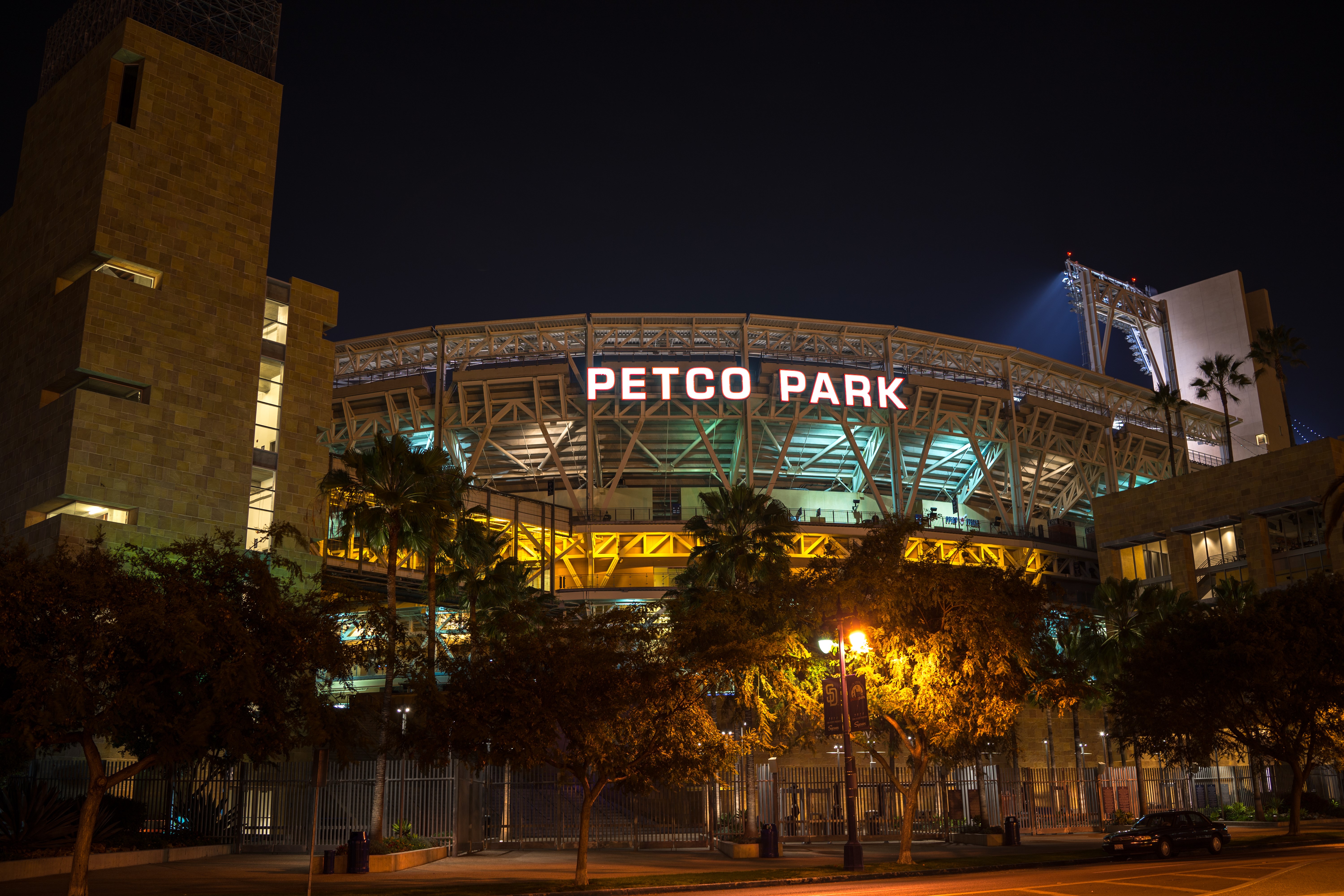 Petco Park at Night in San Diego, USA HD Wallpaper