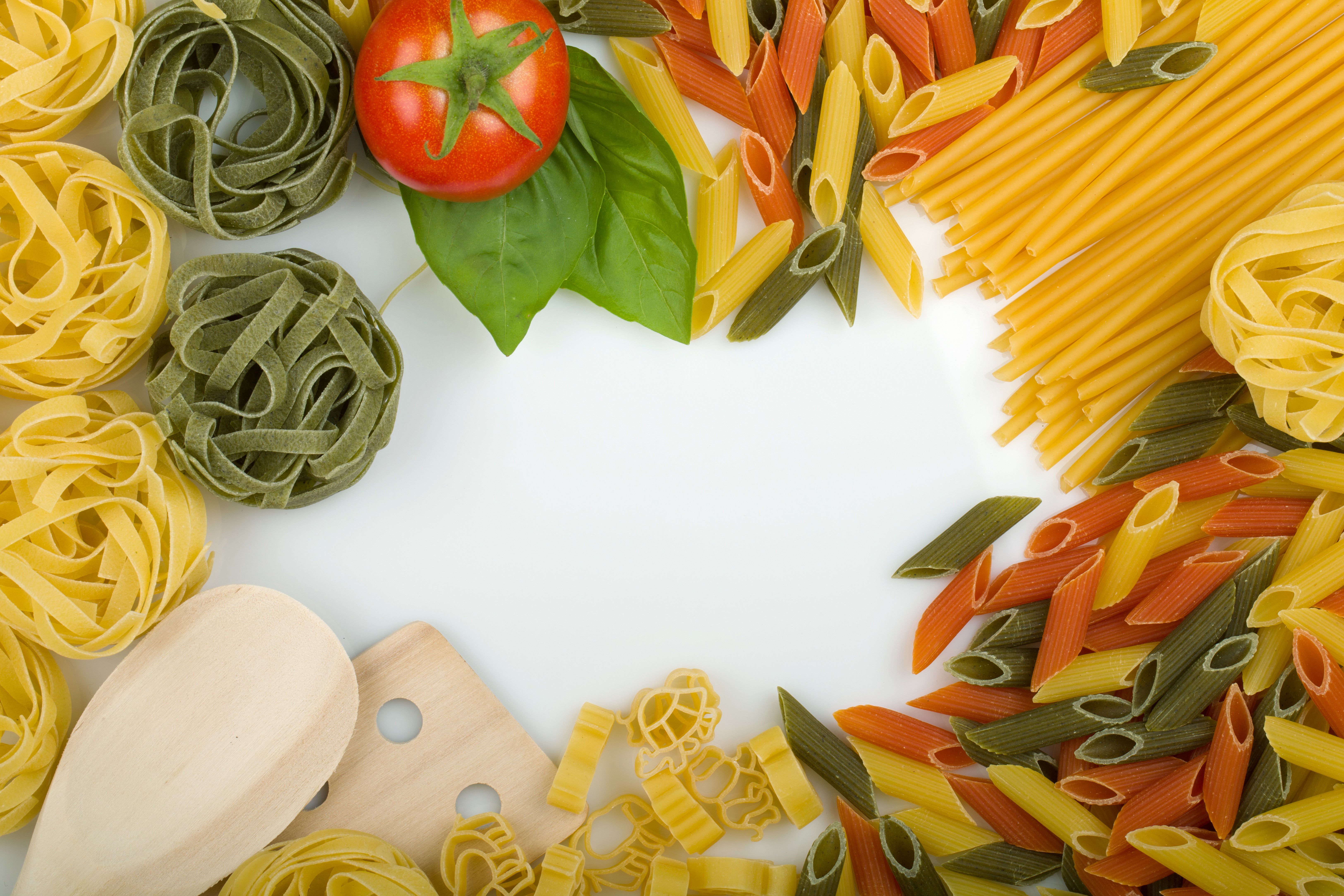 Pasta and Tomatoes HD Wallpaper